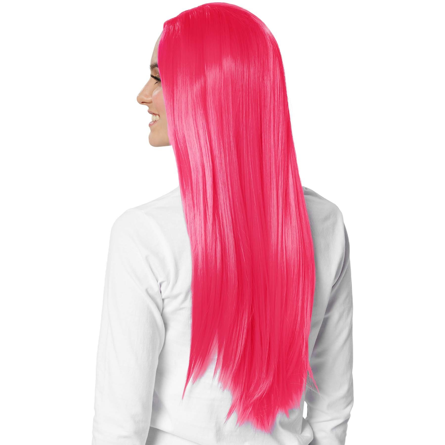 dressforfun Kostüm-Perücke Kunsthaar, zu vielen Outfits & Auftritten, Leicht & angenehm zu, Langhaarperücke mit glattem Haar, Länge ca. 65 cm, Inkl. Haarnetz