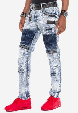 Cipo & Baxx Röhrenjeans mit extravaganter Waschung in Straight Fit