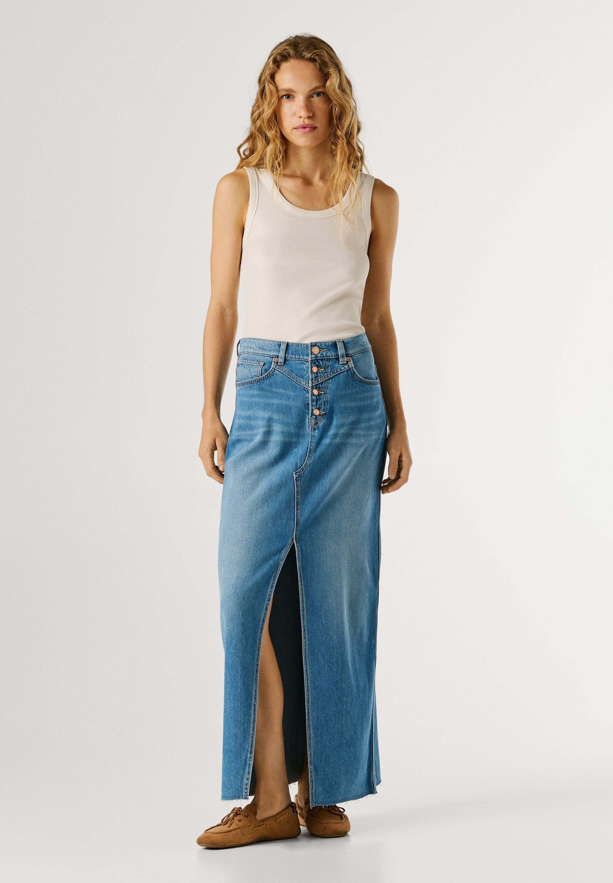 Pepe Jeans A-Linien-Rock skirt MAXI SKIRT HW MIRA