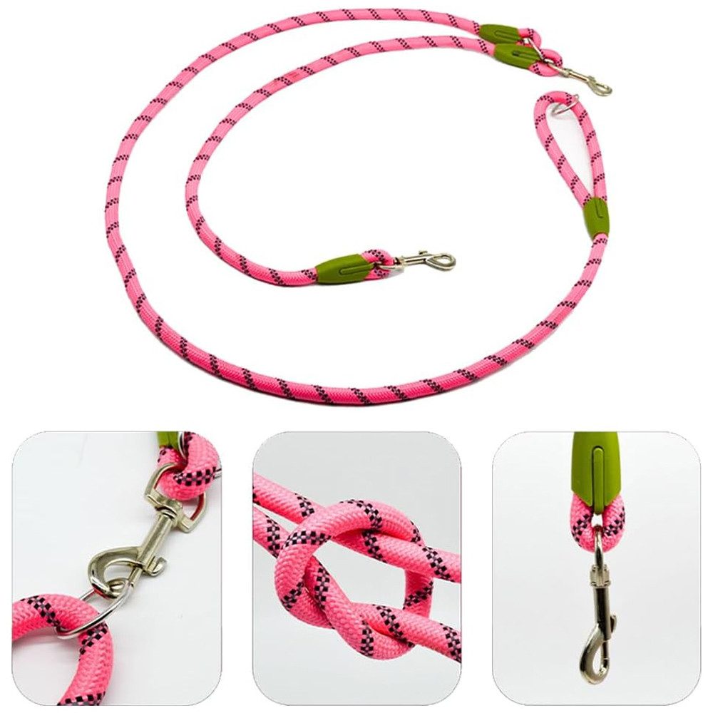 TUWENA Hundeleine Hundeleine für Mittel Große Hund(15-60kg), 2,4m Verstellbare Führleine, Handleine aus Nylon mit Reflektierend durch die Extreme Kraft bis200kg