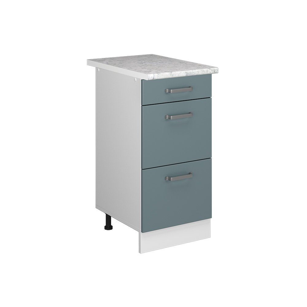 Vicco Unterschrank R-Line, Blau-Grau/Weiß, 40 cm günstig online kaufen