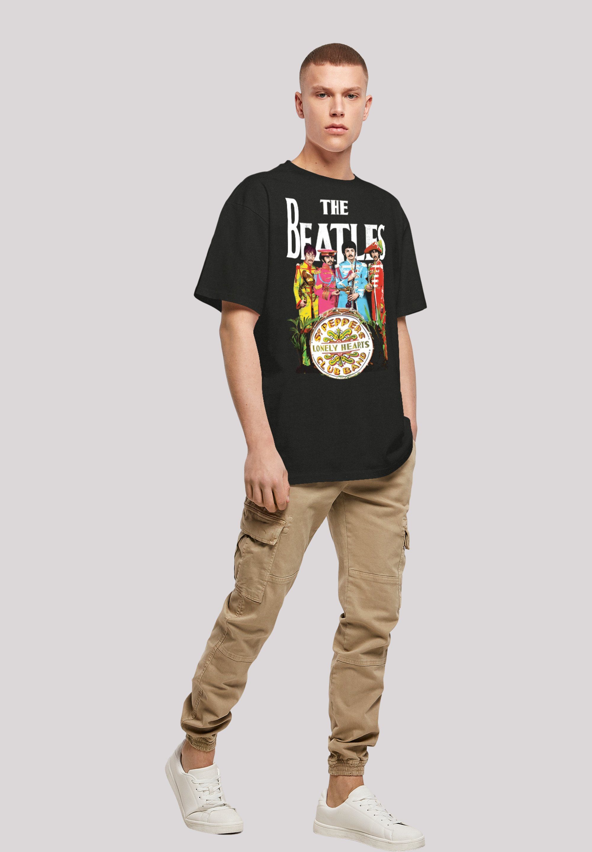 Band F4NT4STIC Pepper Sgt Beatles T-Shirt Black The schwarz Print