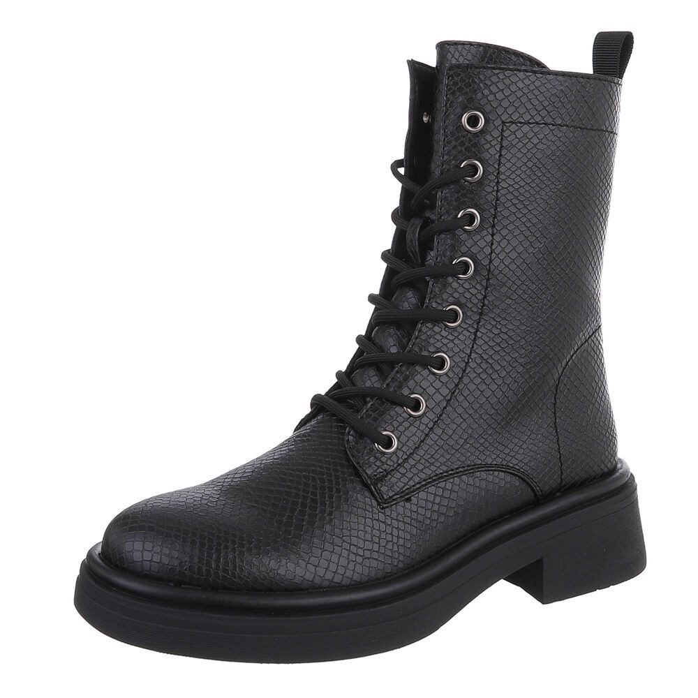 Ital-Design Damen Stiefel mit Schnürung und blockabsatz für Alltag Schnürst günstig online kaufen
