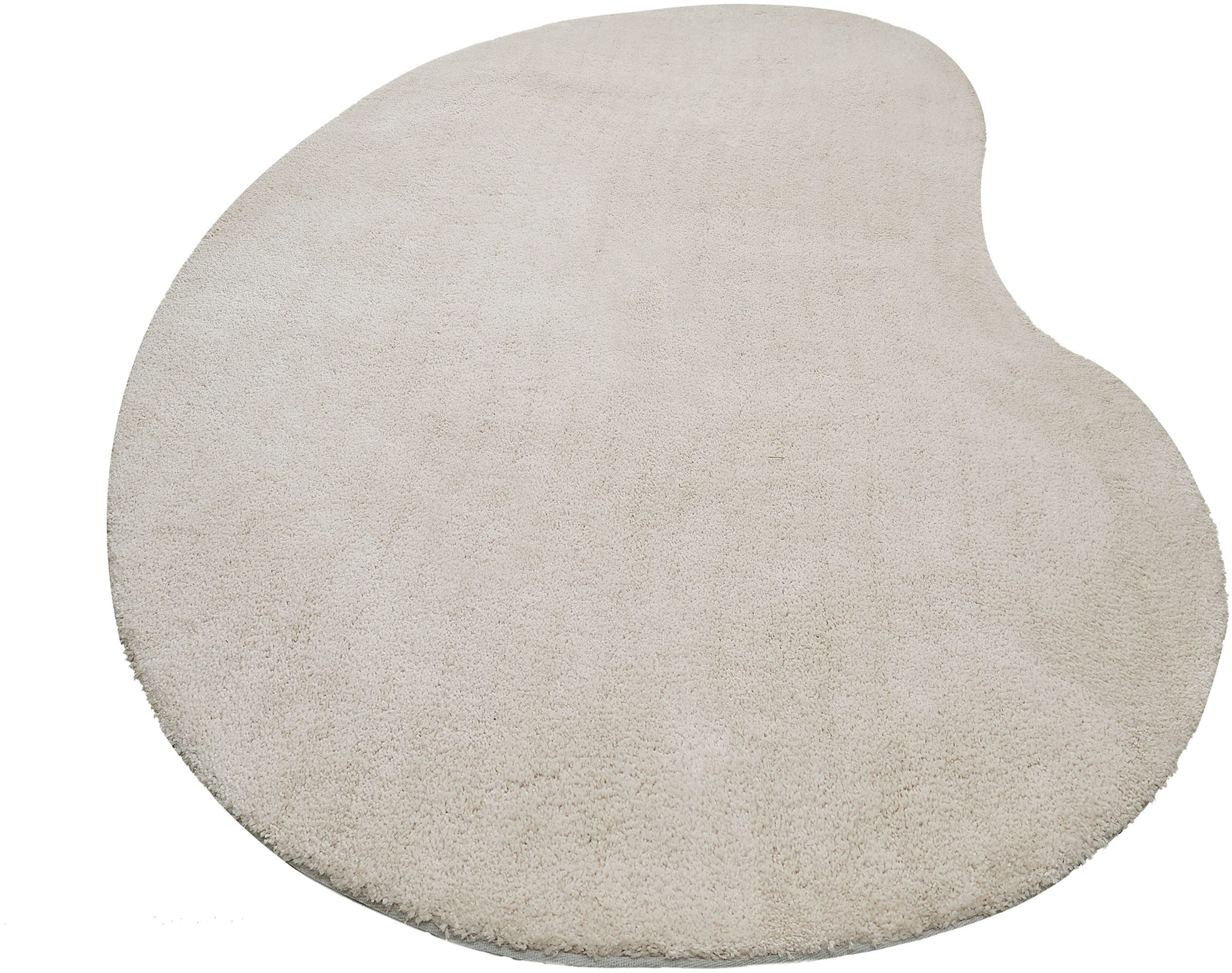 LeGer Home by Lena Gercke Hochflor-Teppich Halrum, einfarbig, besondere Form, modern, U-förmig, Höhe: 25 mm, organische Form, bean shape, kuschelig, Wohnzimmer, – Bild 2 von 5