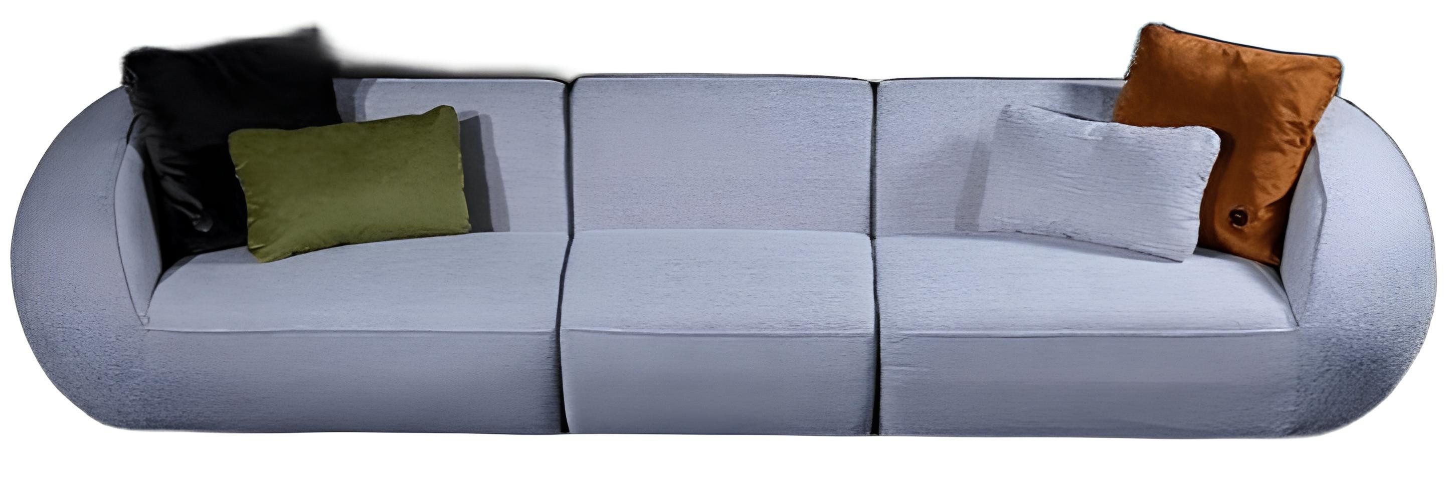 Xlmoebel Big-Sofa Geräumiges Stoffsofa mit hochwertiger Polsterung in modernem Design, 3 Teile, Hergestellt in Europa