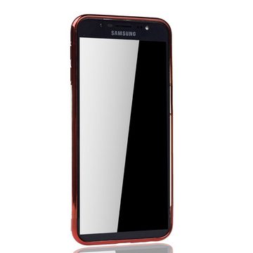König Design Handyhülle Samsung Galaxy J6 Plus, Samsung Galaxy J6 Plus Handyhülle Bumper Backcover Rot