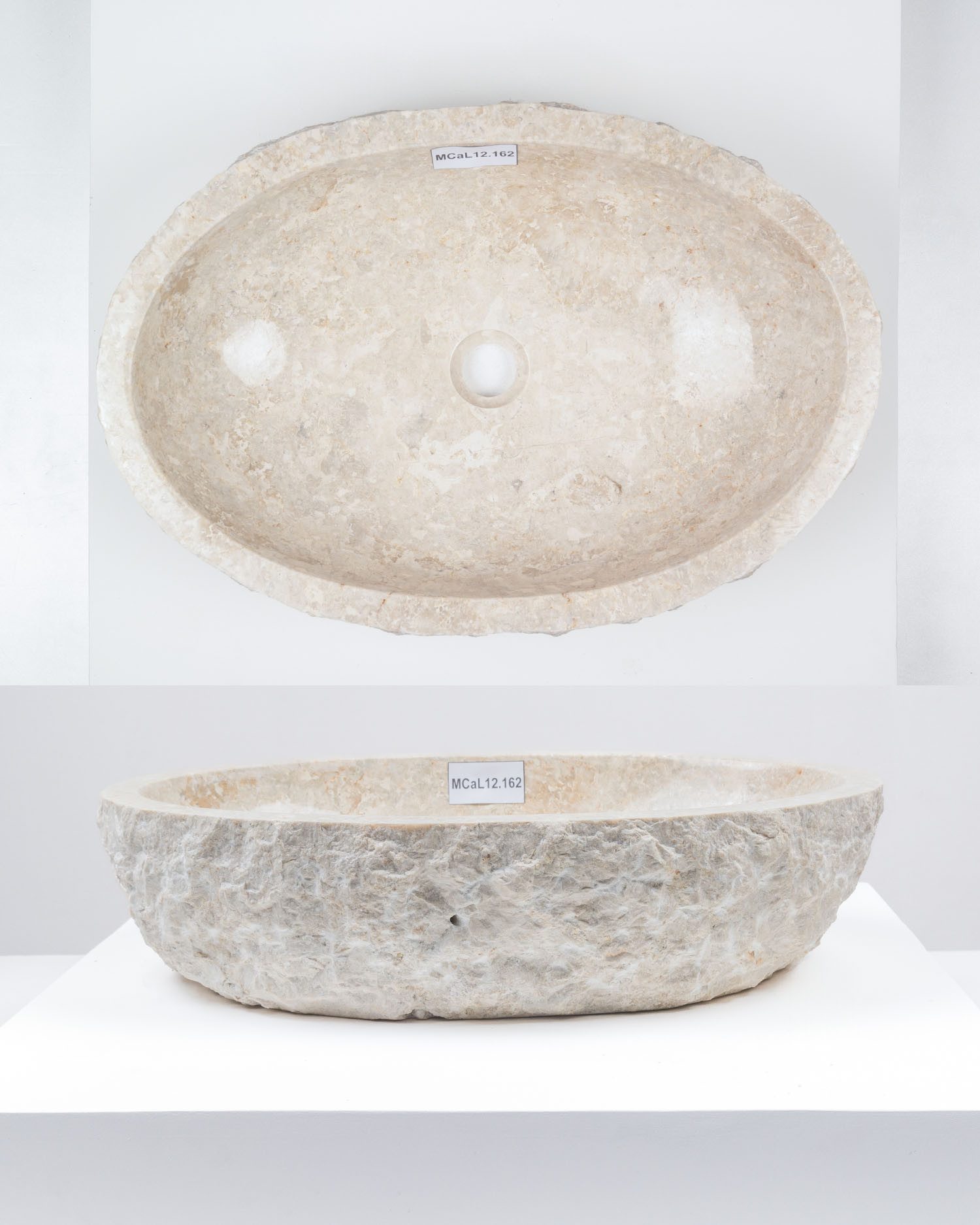 wohnfreuden Aufsatzwaschbecken Erosi Marmor Waschbecken 60 cm creme (Kein Set), 102276_MCaL12.162