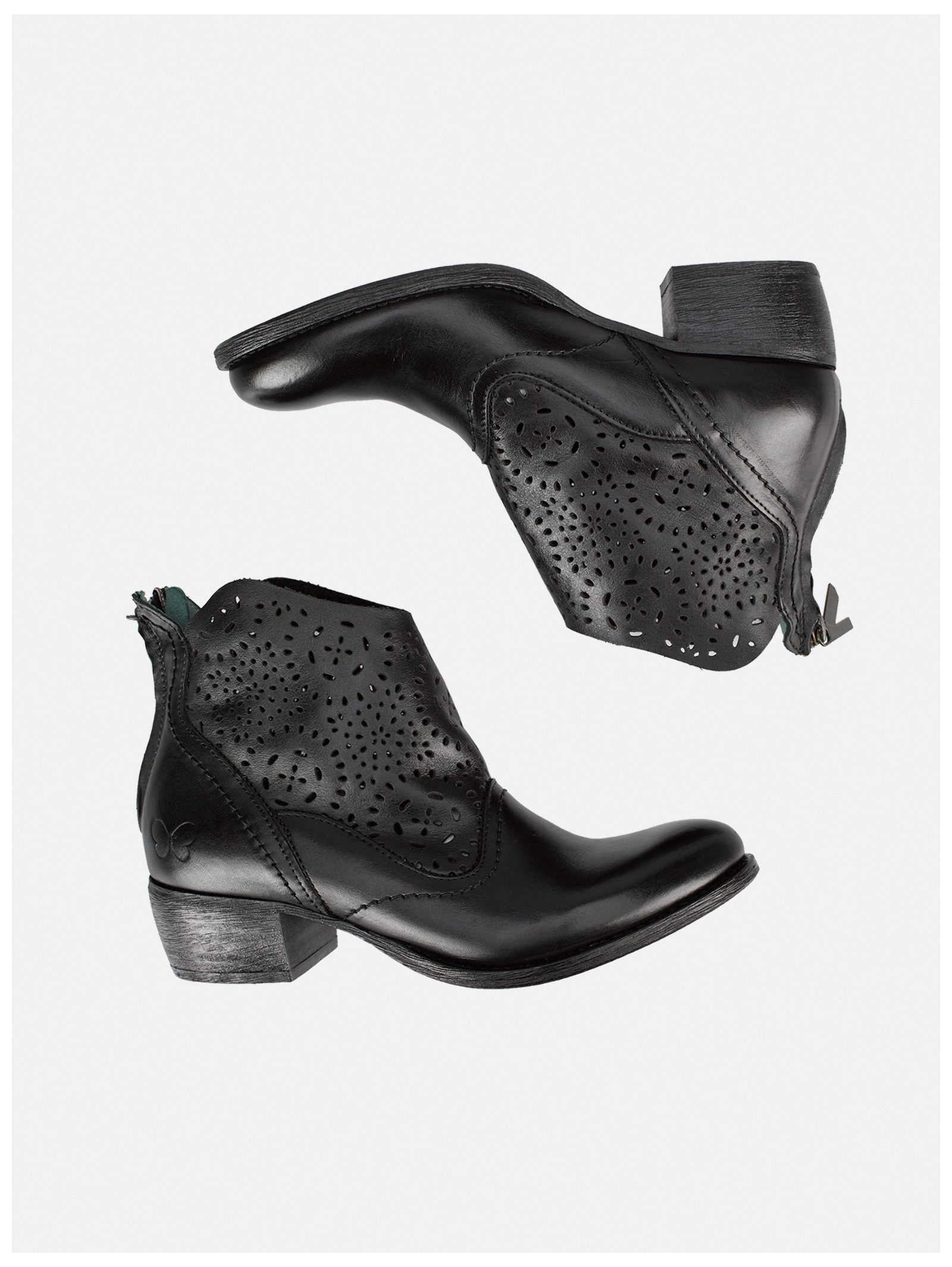 Felmini Wide Fit Stiefelette Leder . Cowboy Stiefelette