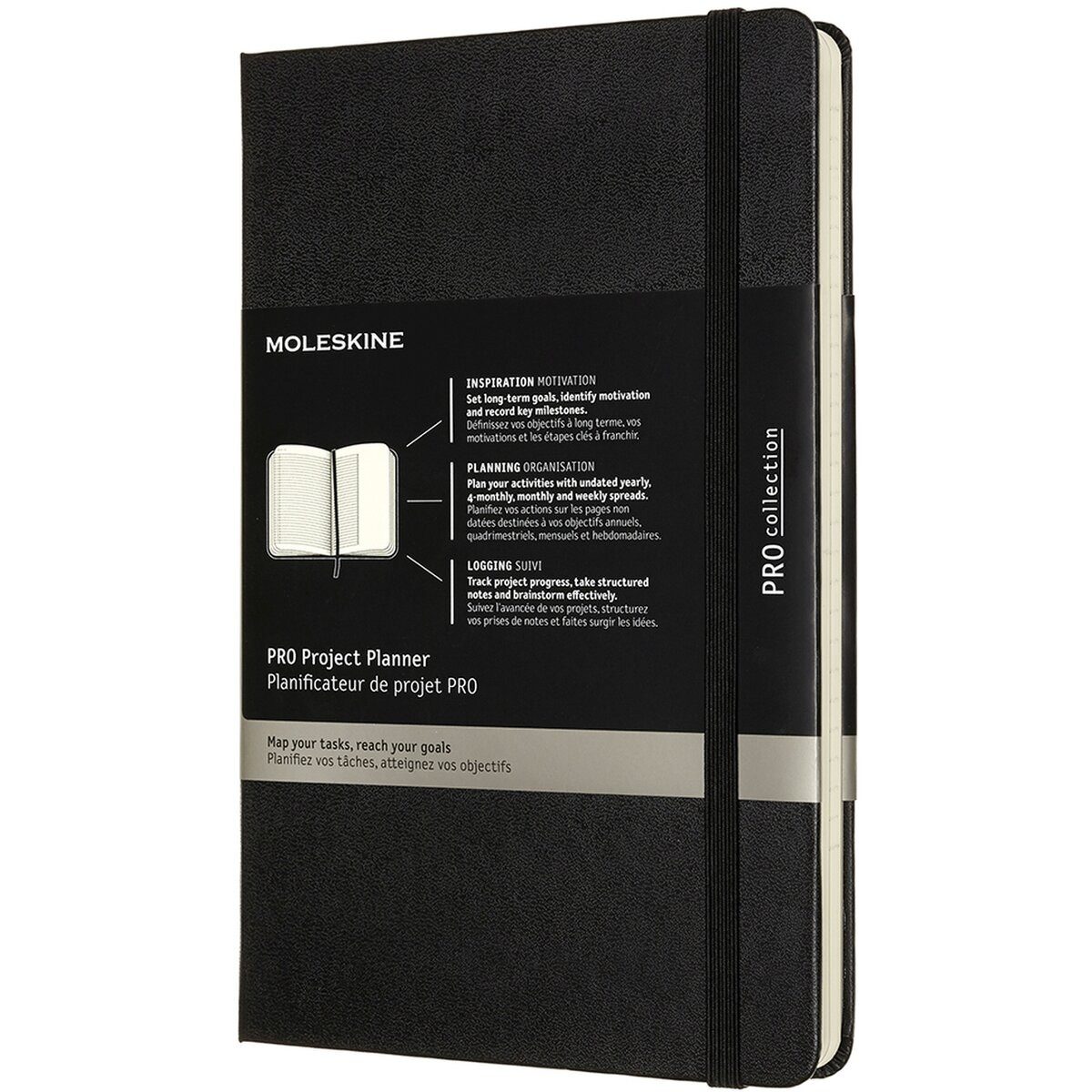 MOLESKINE Buchkalender Pro Projekt-Planer Large A5 Hardcover schwarz