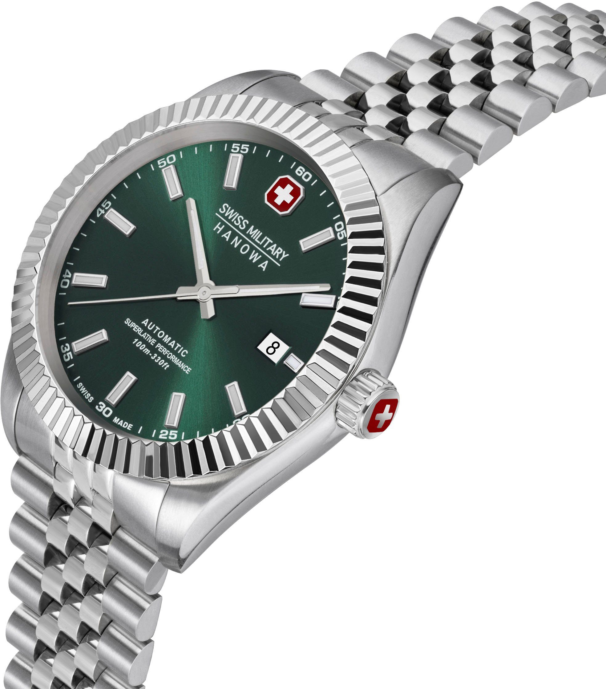 Uhr Schweizer AUTOMATIC Hanowa DILIGENTER, Military Swiss SMWGL0002103 Grün