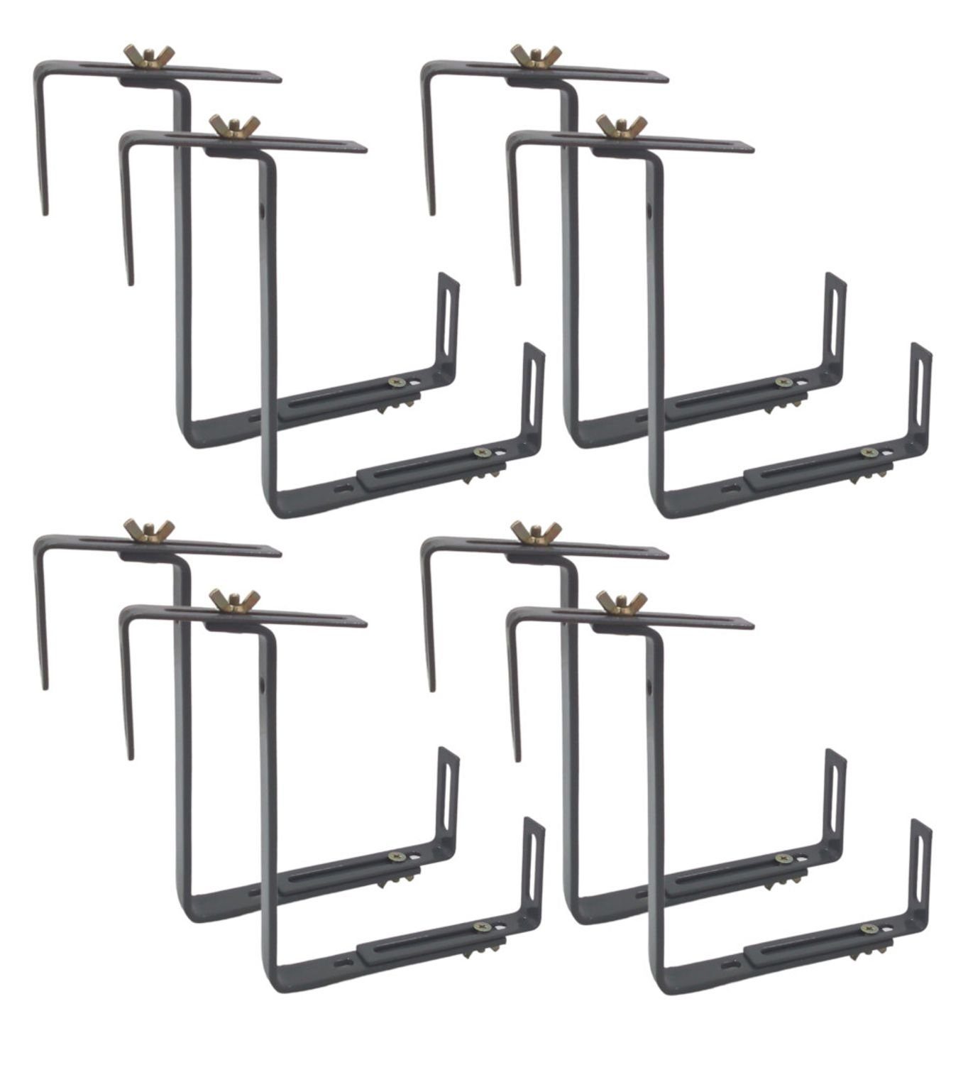 Blumenkastenhalter Balkonkastenhalter 4x 2er-Set grau Blumenkastenhalter Balkonkastenhalt