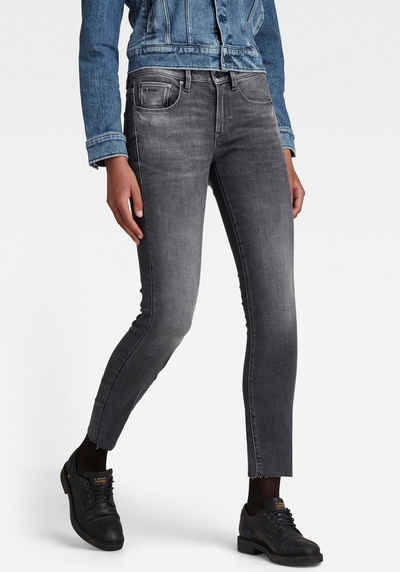 G-Star RAW Skinny-fit-Jeans »Jeans 3301 Mid Skinny Ankle« mit ausgefranster Kante am Saumabschluss