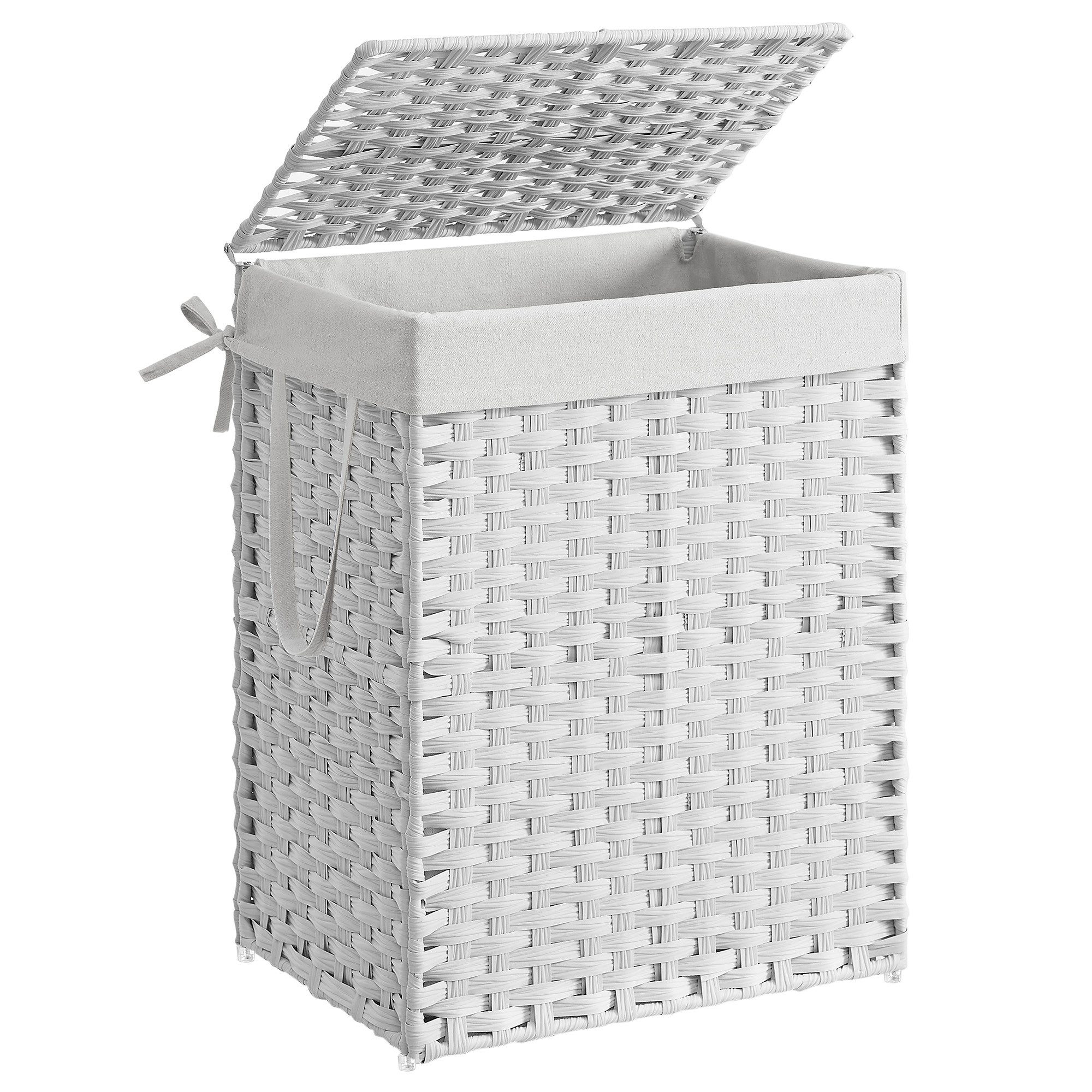 SONGMICS Wäschekorb, mit Griffen, faltbar, Wäschesack herausnehmbar, 90 L günstig online kaufen