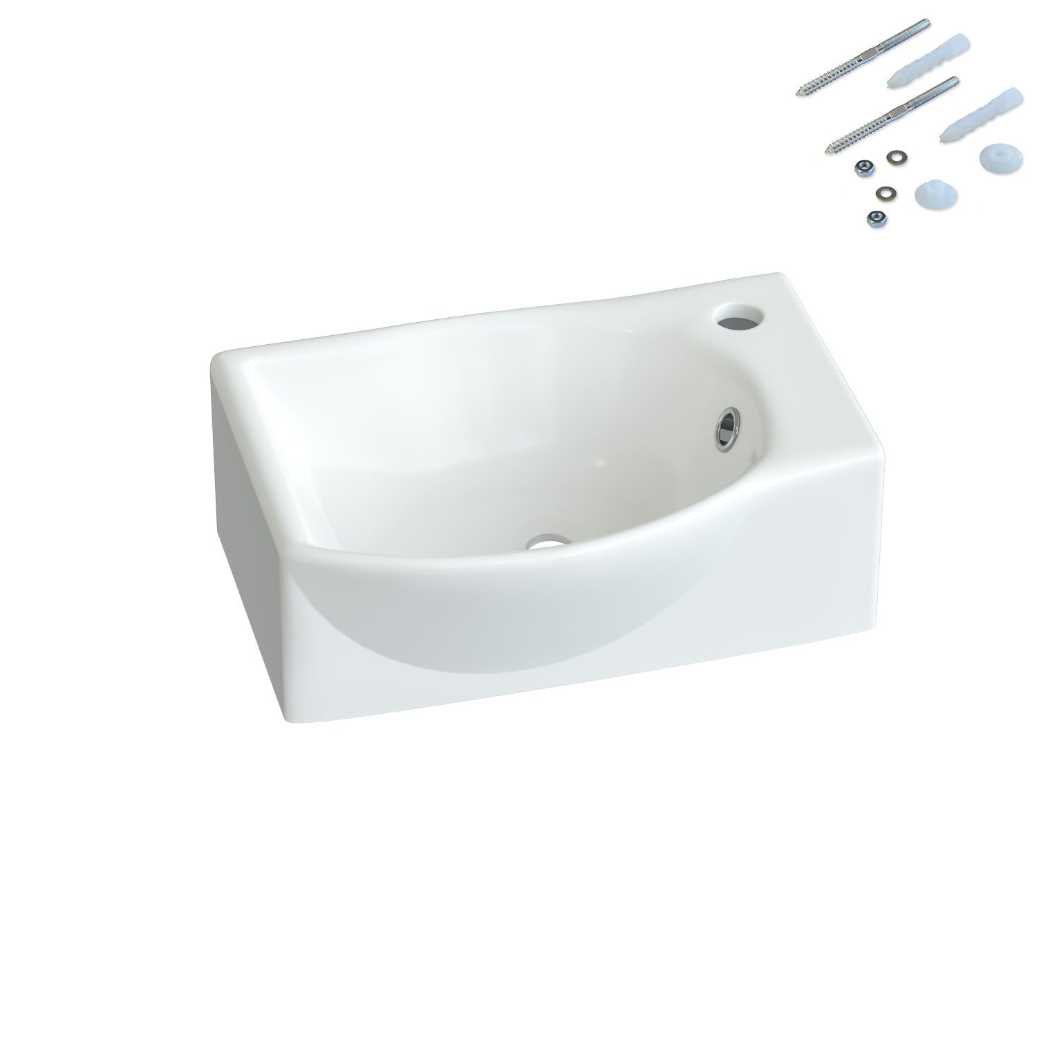 AQUABATOS Waschbecken Aufsatzwaschbecken mit/ohne Hahnloch rund günstig online kaufen