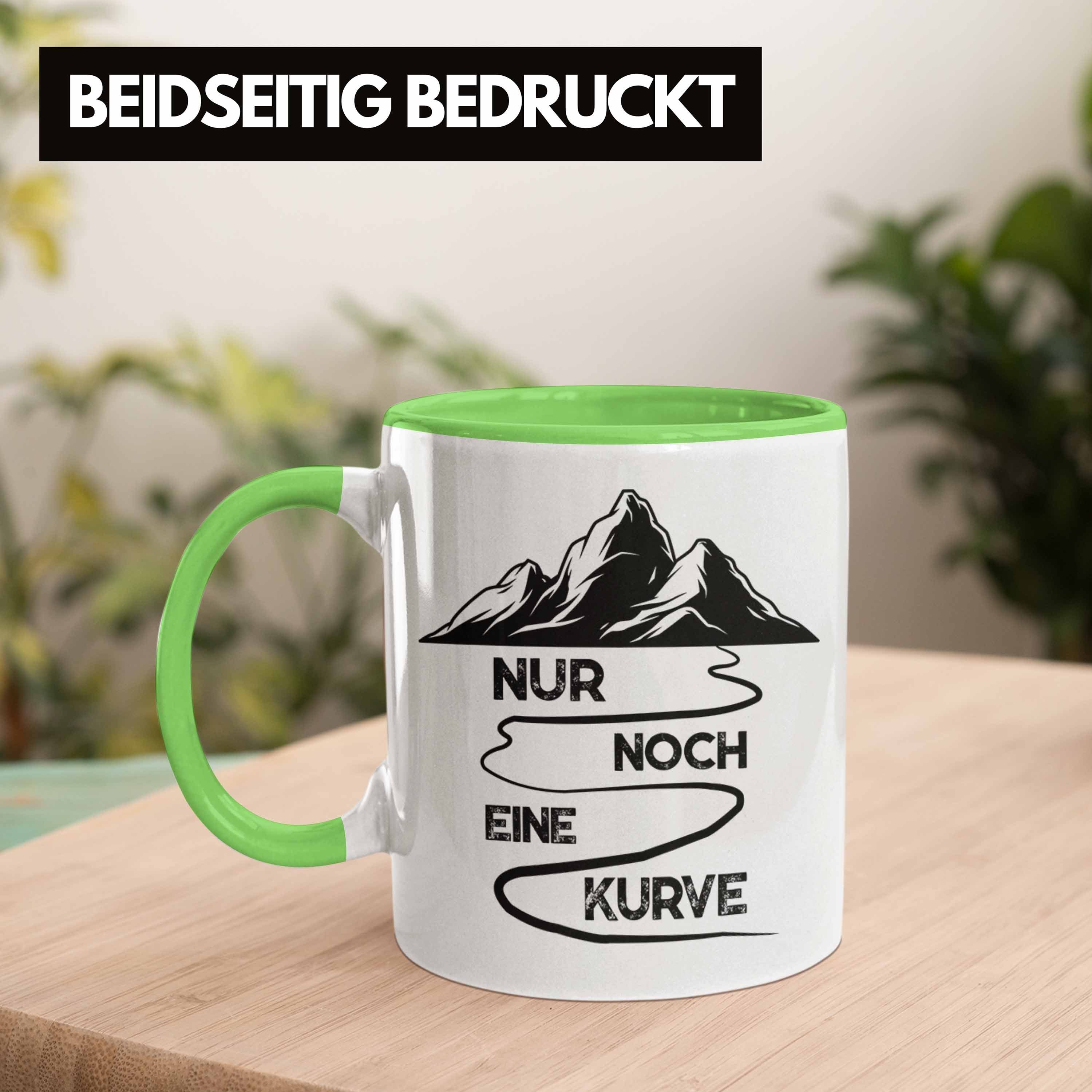 Eine - Grün Geschenkidee Trendation Wandern Geschenk Berge Wanderer Tasse Nur Alpen Geschenke Kurve Tasse Trendation Noch