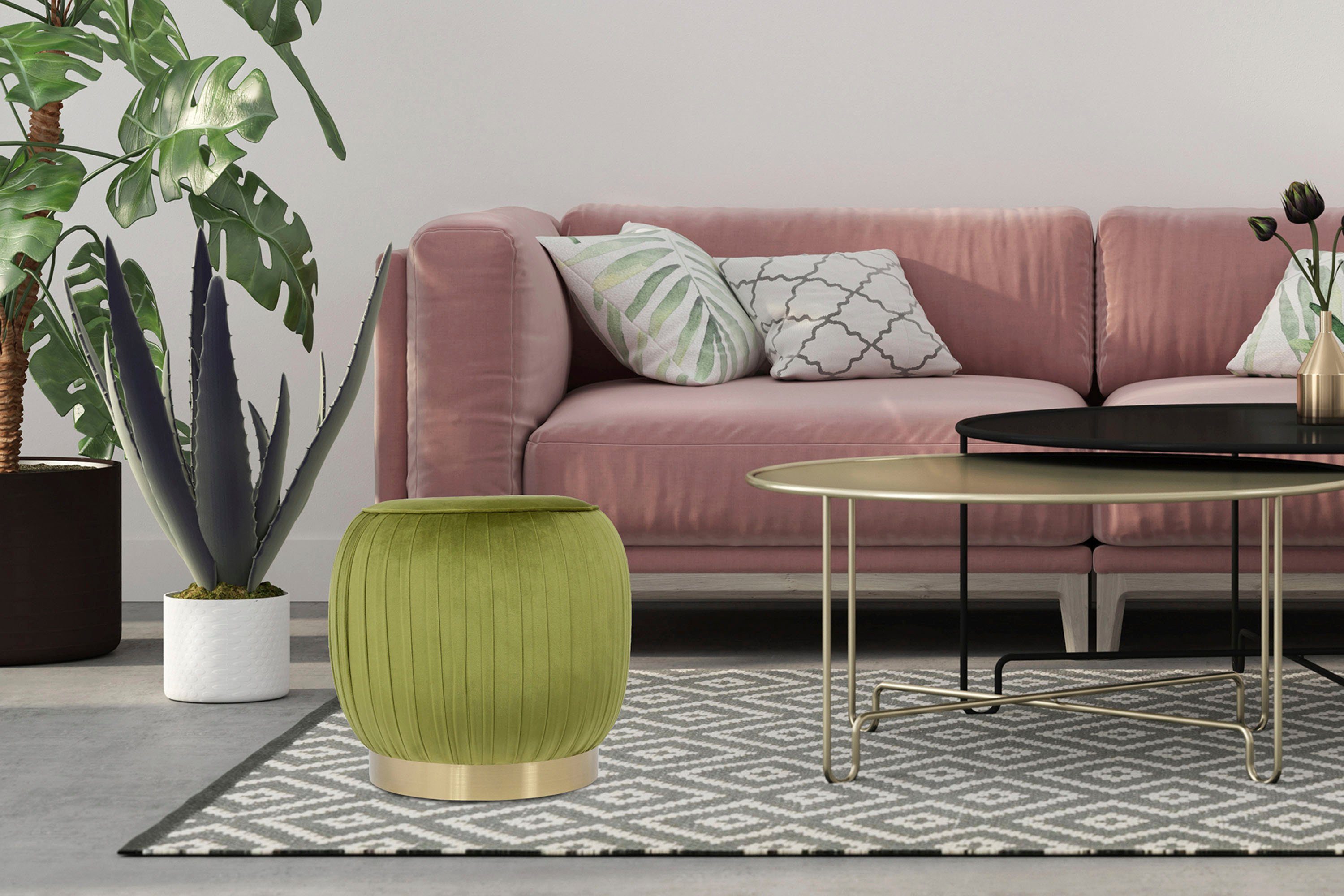 Kayoom Sitzhocker Hocker Lilje, Edler Touch günstig online kaufen