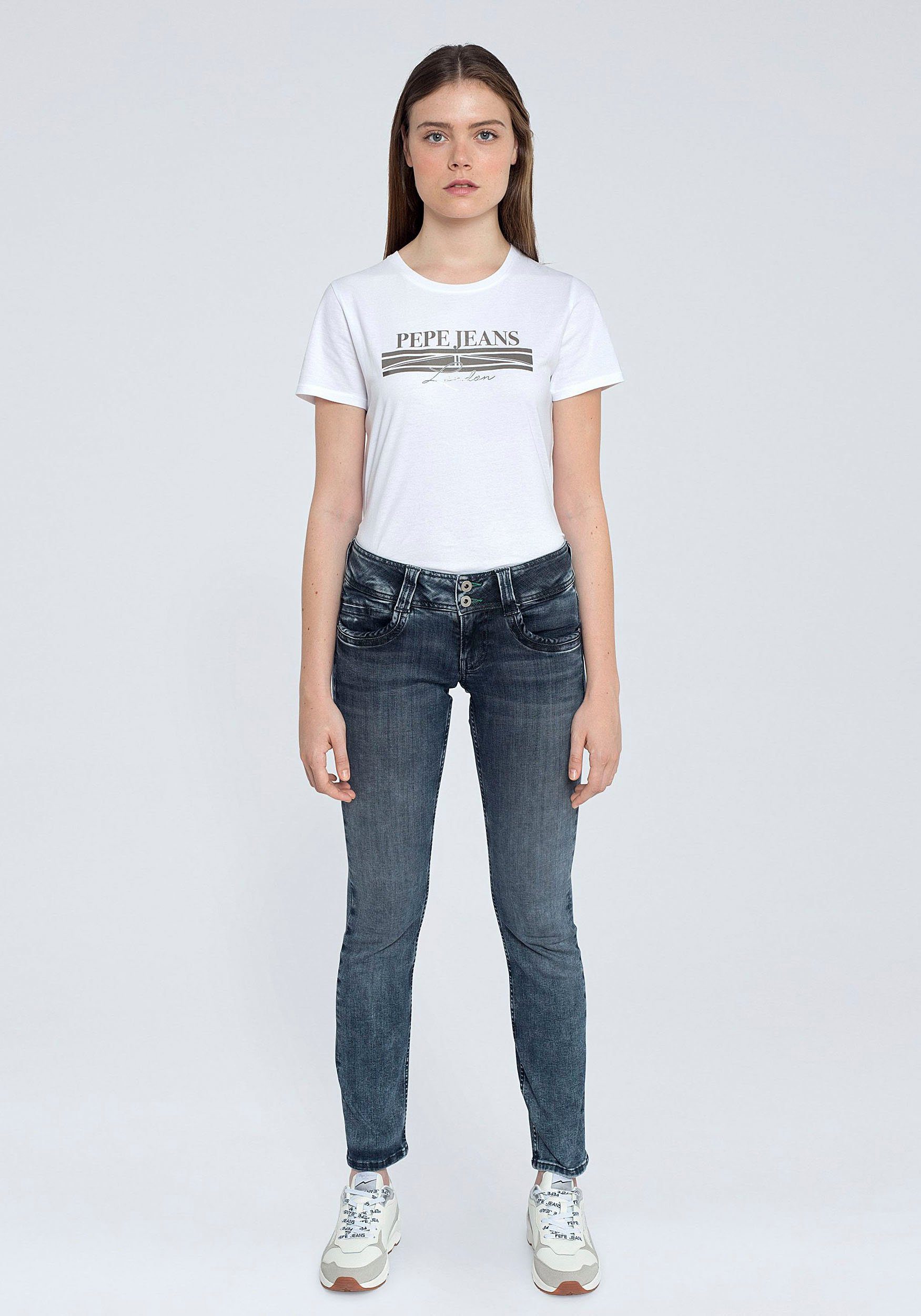Pepe Jeans Straight-Jeans »GEN« mit 2-Knopf Bund im Komfort-Stretch-Denim  online kaufen | OTTO