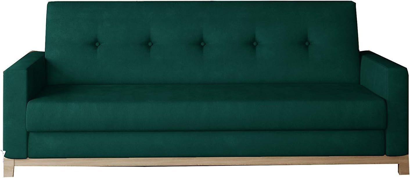 MOEBLO Schlafsofa BENE, Sofa mit Holzgestell Kippsofa Couchgarnitur Couch für Wohnzimmer Sofagarnitur, mit Schlaffunktion