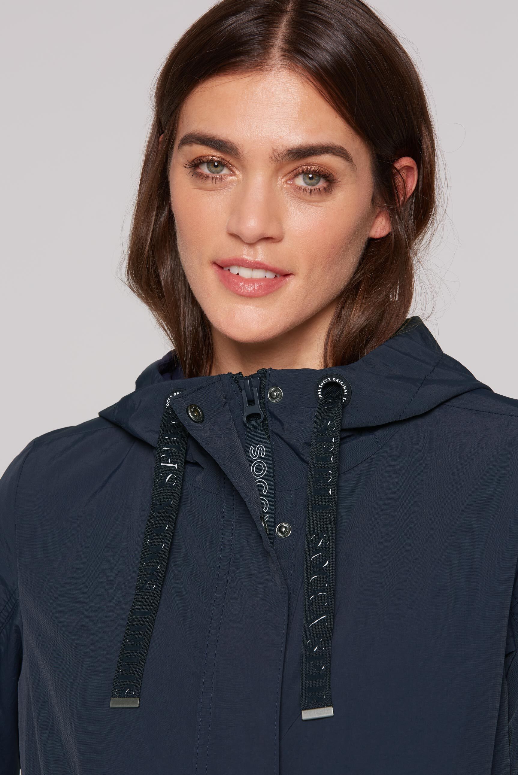 SOCCX Parka mit Rippbündchen im Ärmel