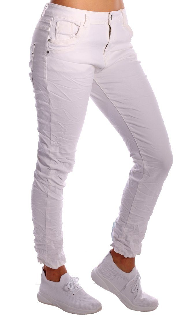 Charis Moda "Bianca" Pocket Zipper Bootcut-Jeans Summerstyle Jeans 5 One Button