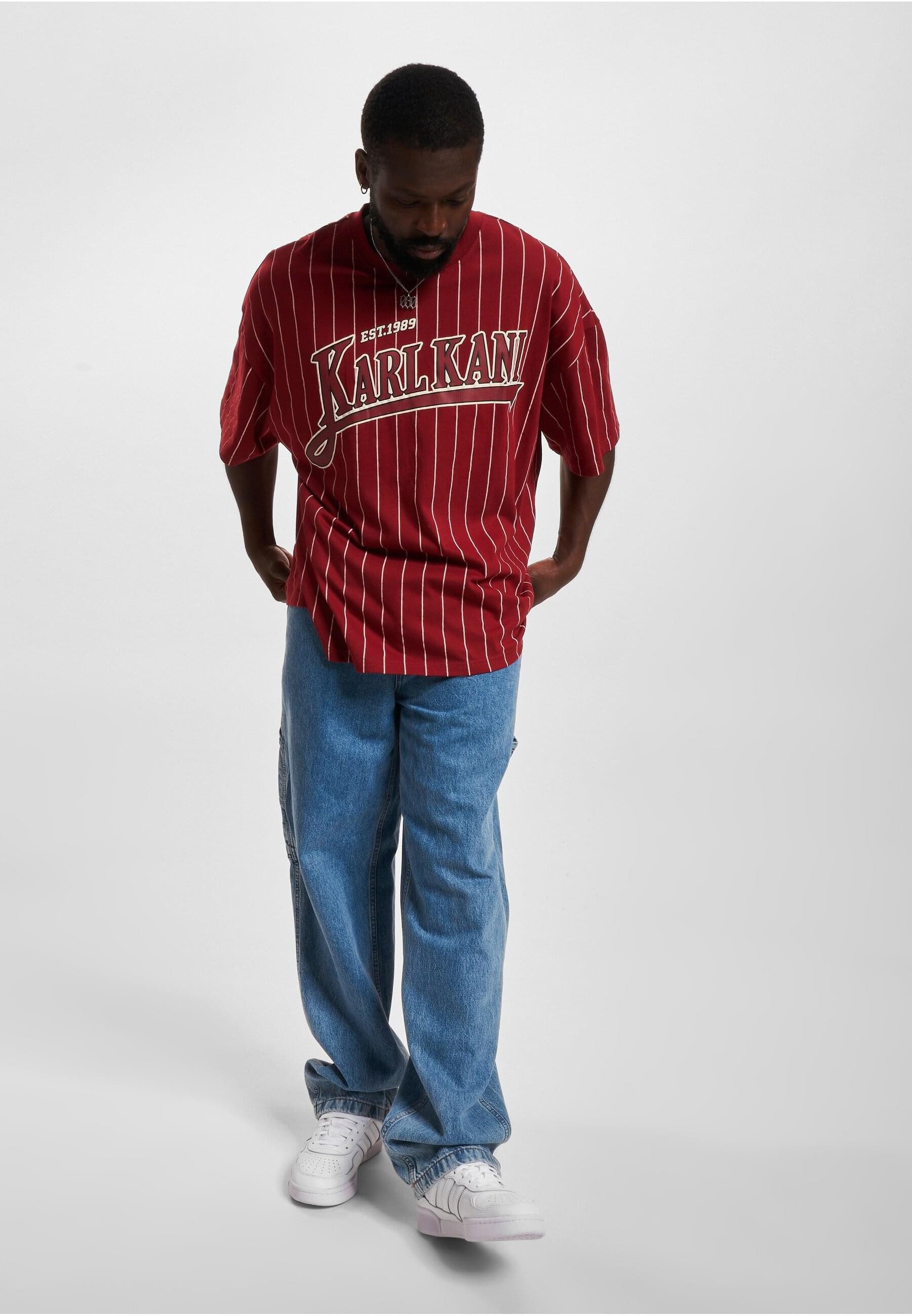 Karl Kani T-Shirt Karl Kani Herren KM234-001-1 KK Trekking Boxy Pinstripe Tee (1-tlg)