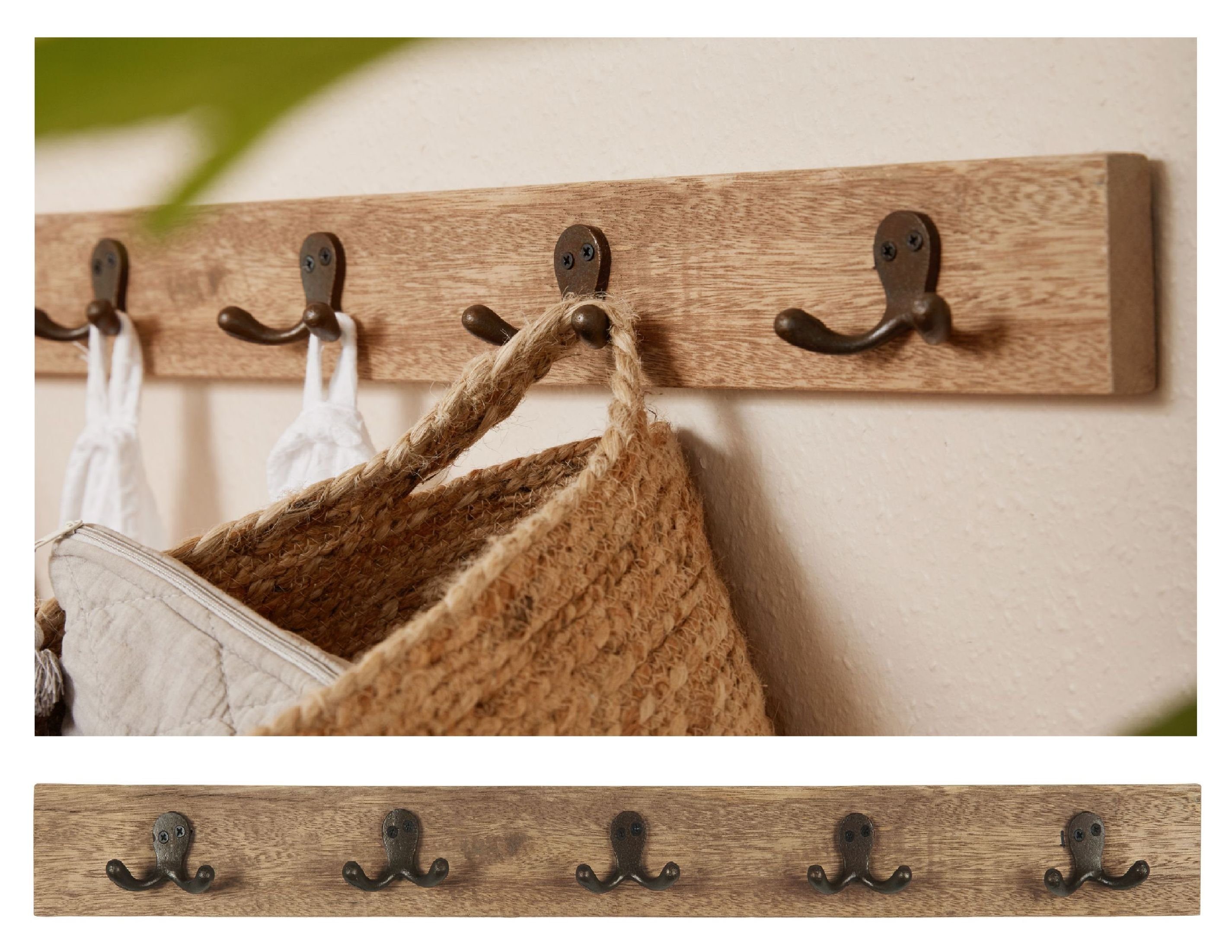 Ib Laursen Hakenleiste Hakenleiste mit 5 Doppelhaken Крючки гардеробные Unika Shaker Ib Laursen