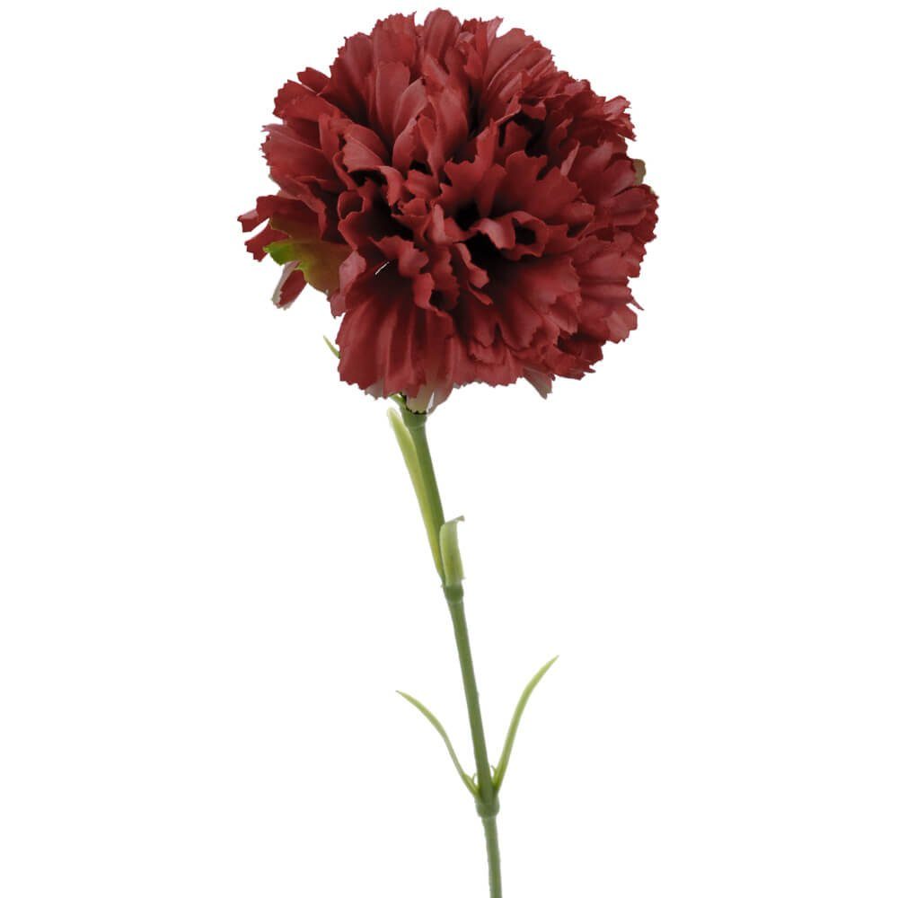 Kunstblume Nelken künstlich Blumen 1 Stk ca 52 cm rot Nelken, matches21 HOME & HOBBY, Höhe 52 cm, Indoor