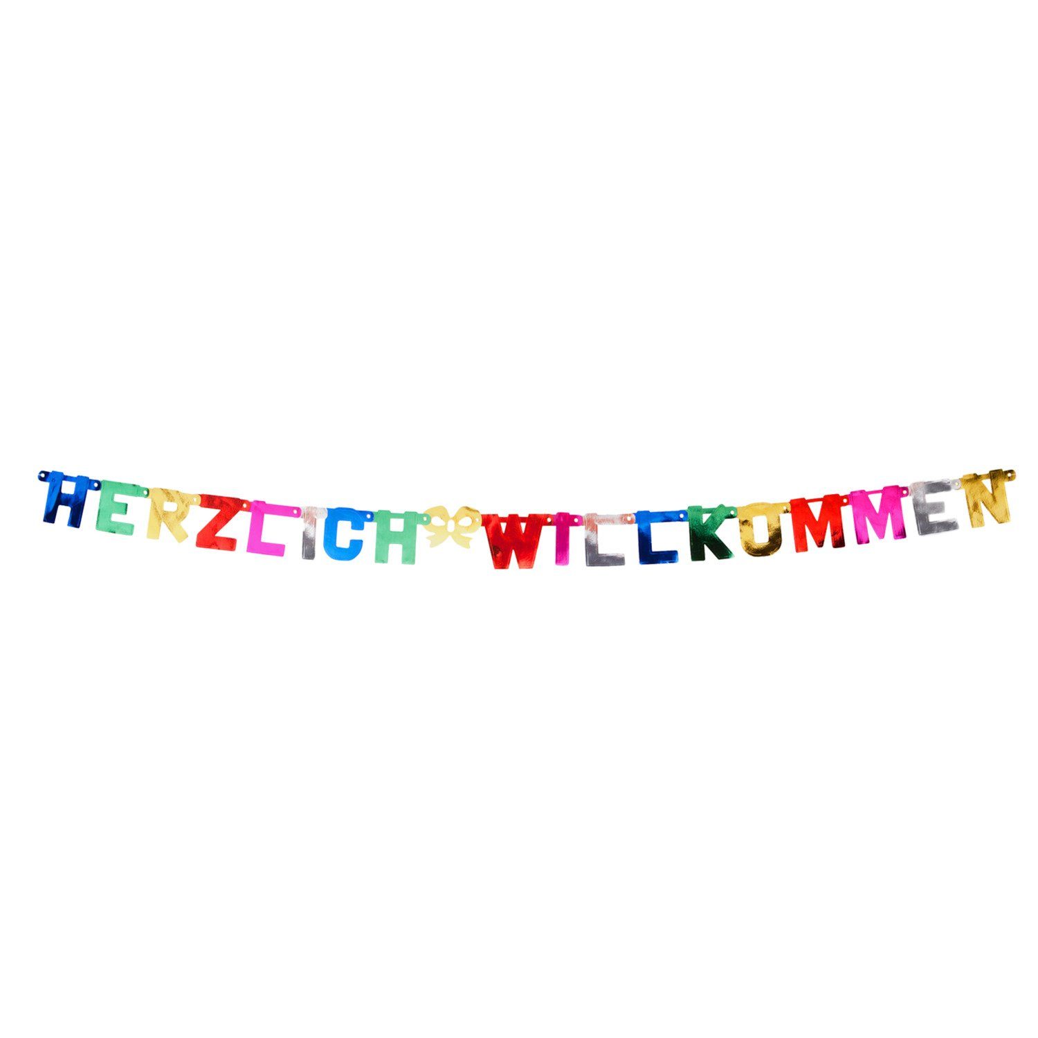 Idena Girlande Partygirlande "Herzlich Willkommen" - ca. 2,10 m – Bild 2 von 3