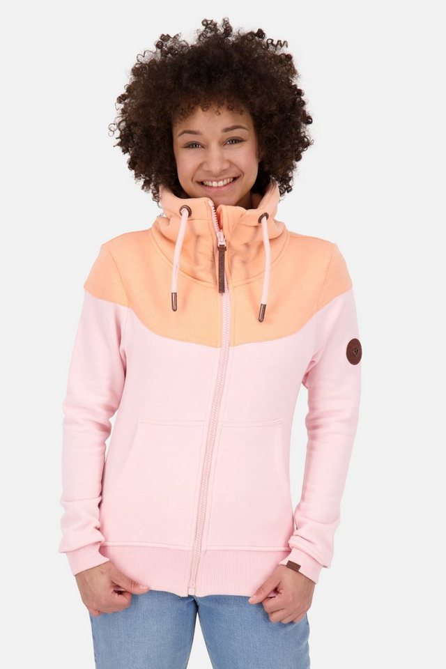 geteilter A Kragen Sweatjacket Alife mit Damen mit Sweatjacke, Sweatjacke Kängurutasche Kickin & Kordelzug ValenaAK extra Jacke, hohem Sweatjacke und