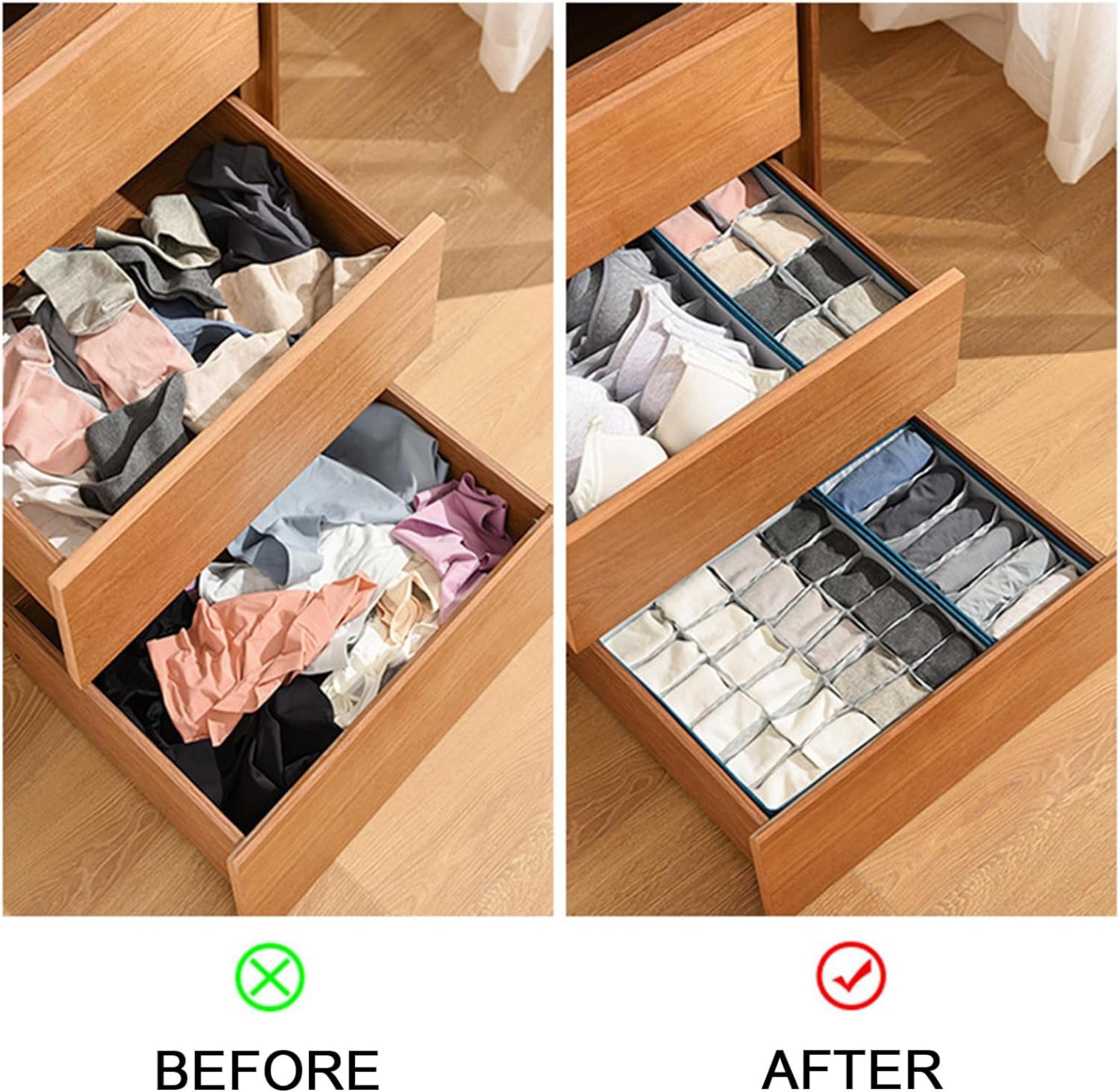 Coonoor Aufbewahrungsbox 4 Unterwäsche-Organizer, faltbarer Kleiderschrank- günstig online kaufen
