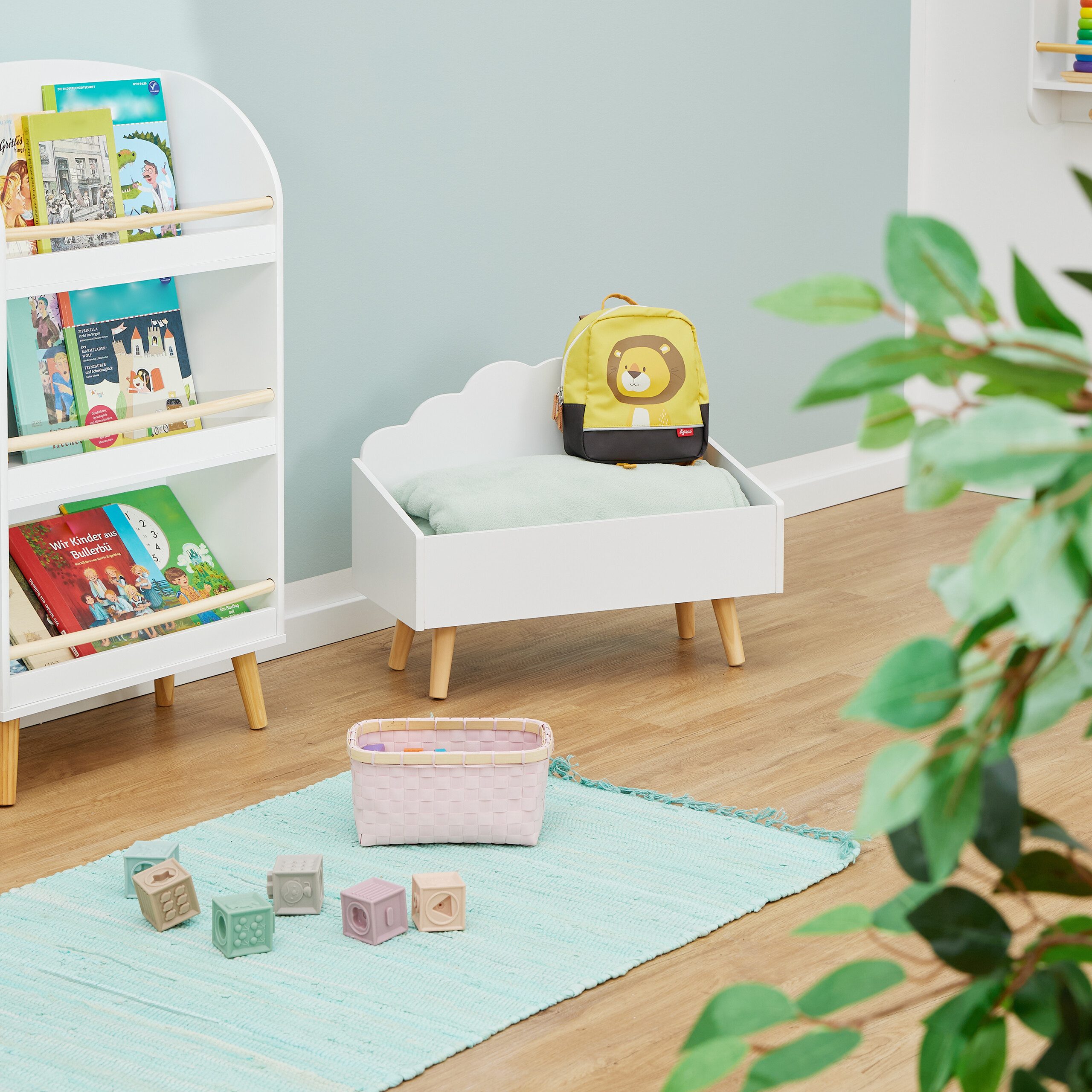 relaxdays Spielzeugtruhe Kindertruhe im Wolken-Design günstig online kaufen