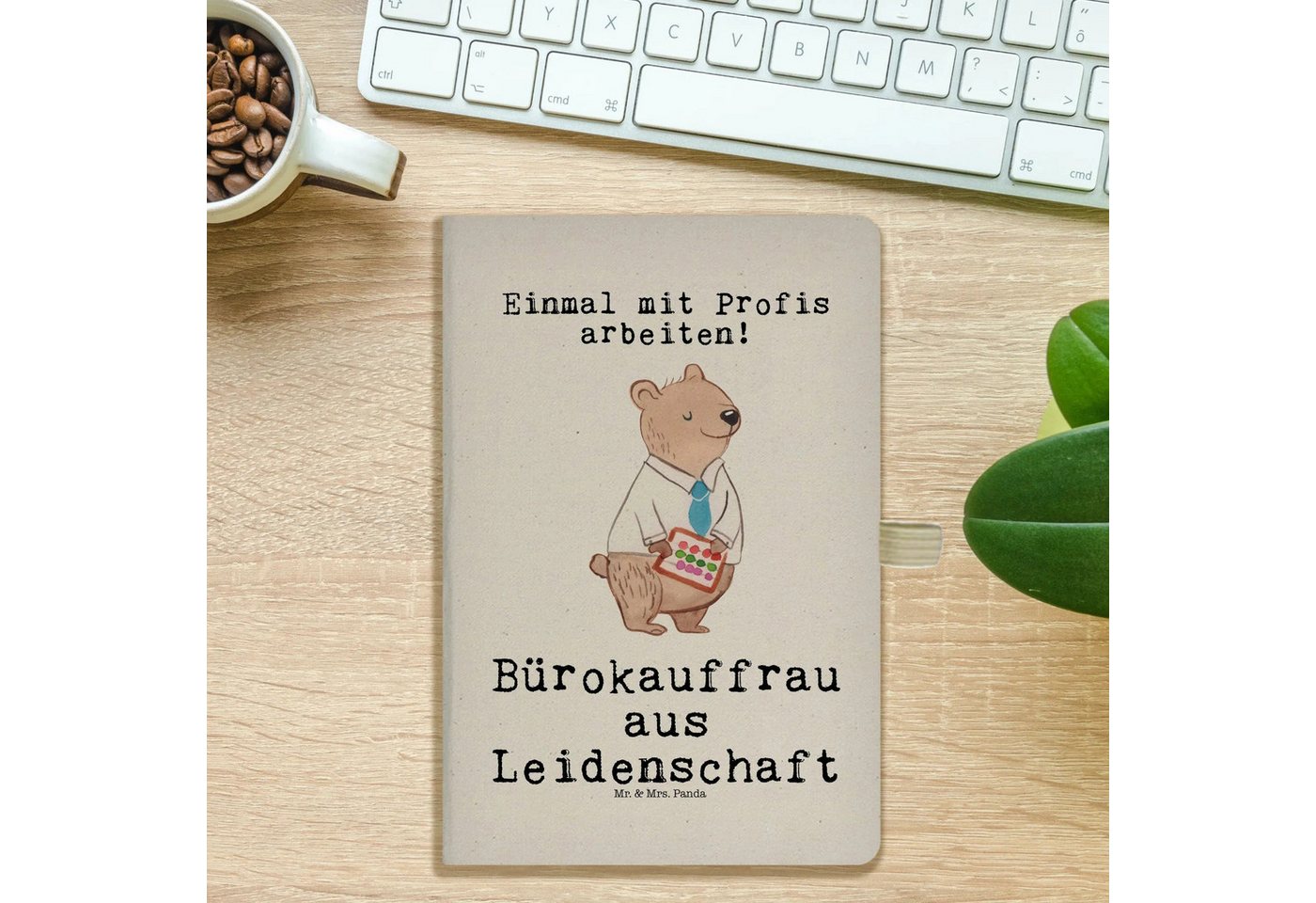 Thumbnail - Mr. & Mrs. Panda Notizbuch Bürokauffrau Leidenschaft - Transparent - Geschenk, A5 Ringbuch, Ausb Mr. & Mrs. Panda, Umwel...