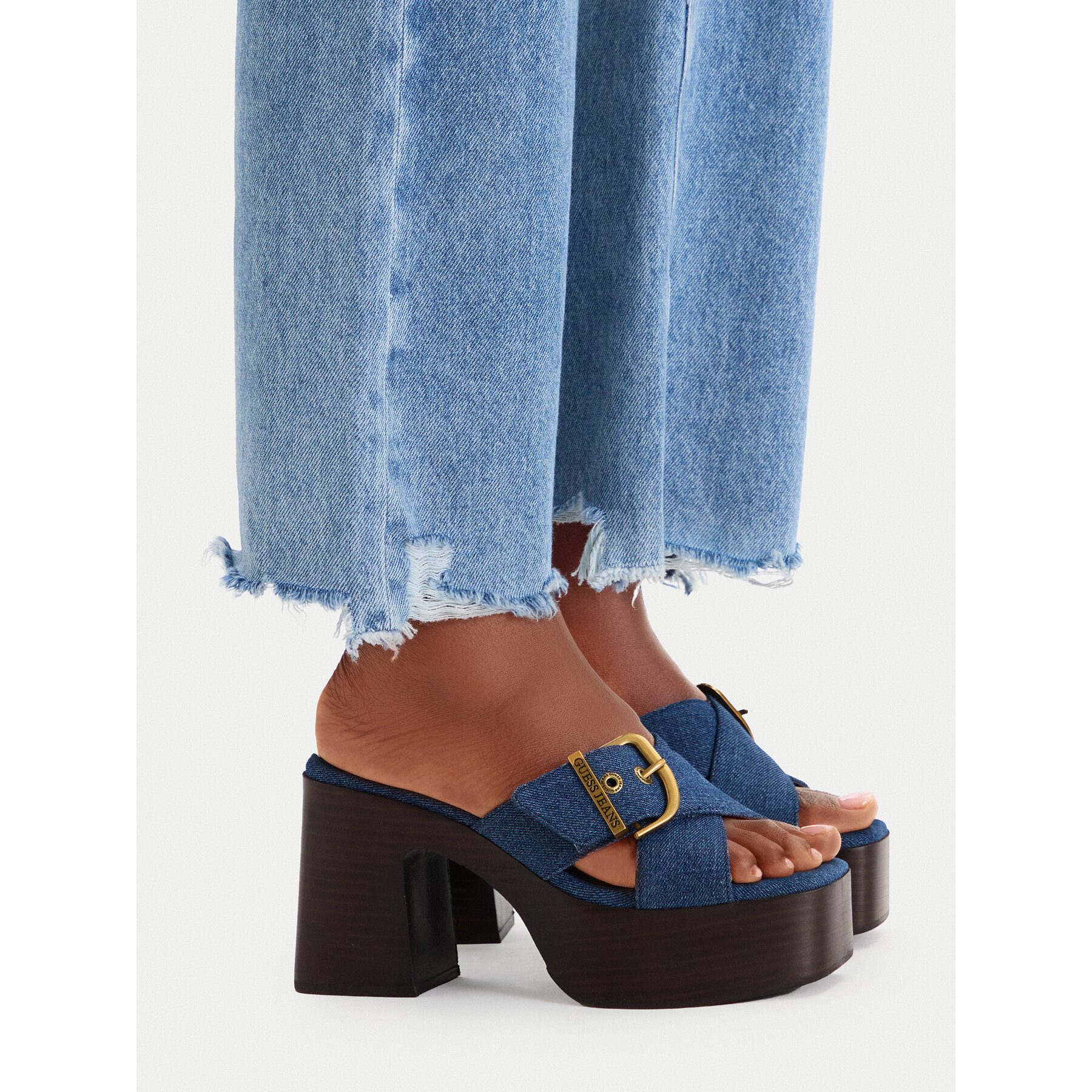 GUESS JEANS Guess Jeans Damen-Flip-Flops Blau Badepantolette