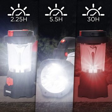 Duronic LED Taschenlampe, Hurricane Lampe, Campinglampe mit Taschenlampe, Laterne