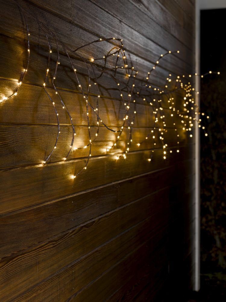KONSTSMIDE LED-Lichterkette Weihnachtsdeko aussen, braun, Lichterkranz/Lichtergirlande, Dioden als 240 variabel warmw