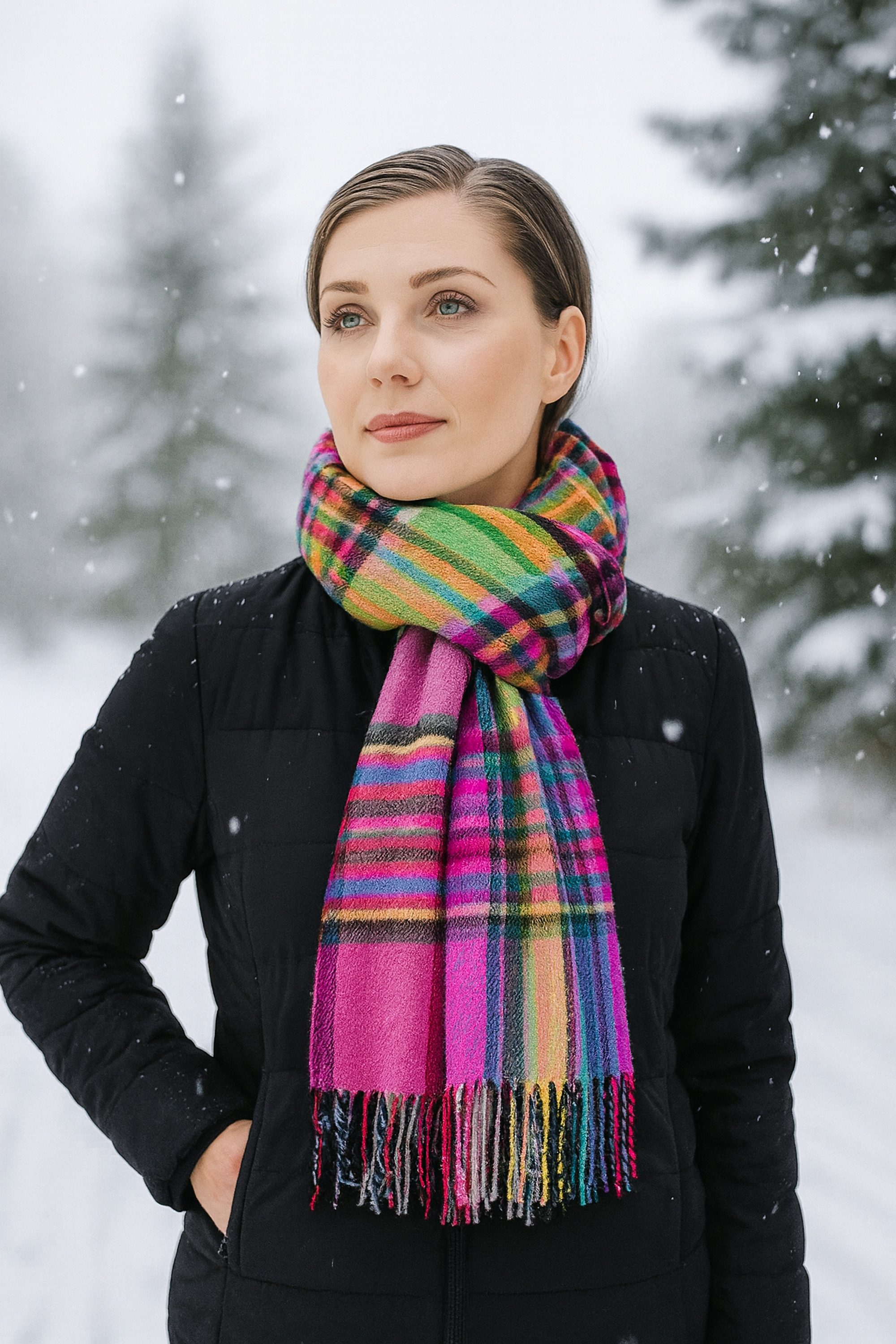 COLLEZIONE ALESSANDRO Wollschal Multi, (1-St), Made in Italy, in modischen Farben