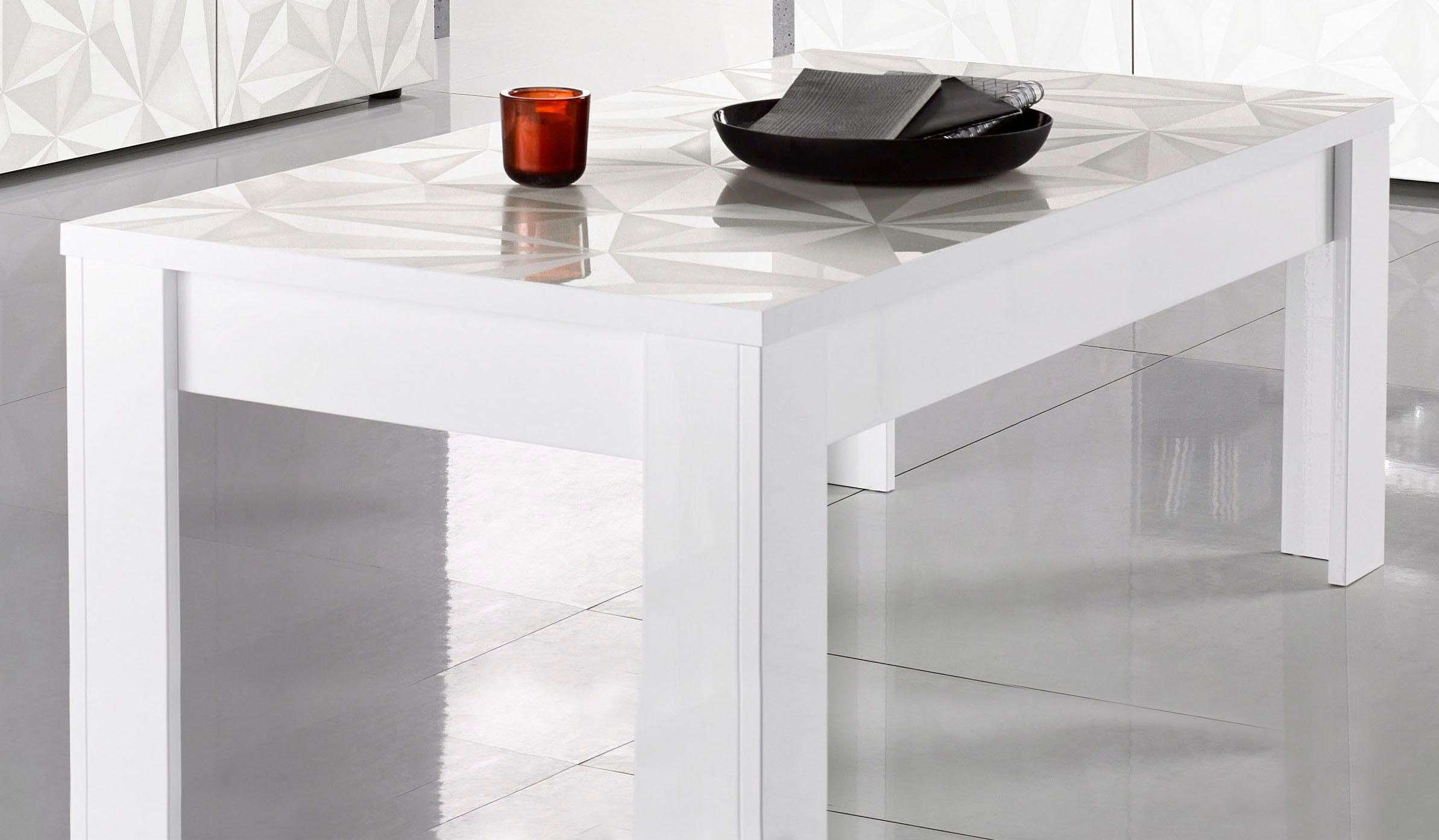 Home affaire Couchtisch Prisma 122x65 cm, Wohnzimmertisch mit Winkelfuß, So günstig online kaufen