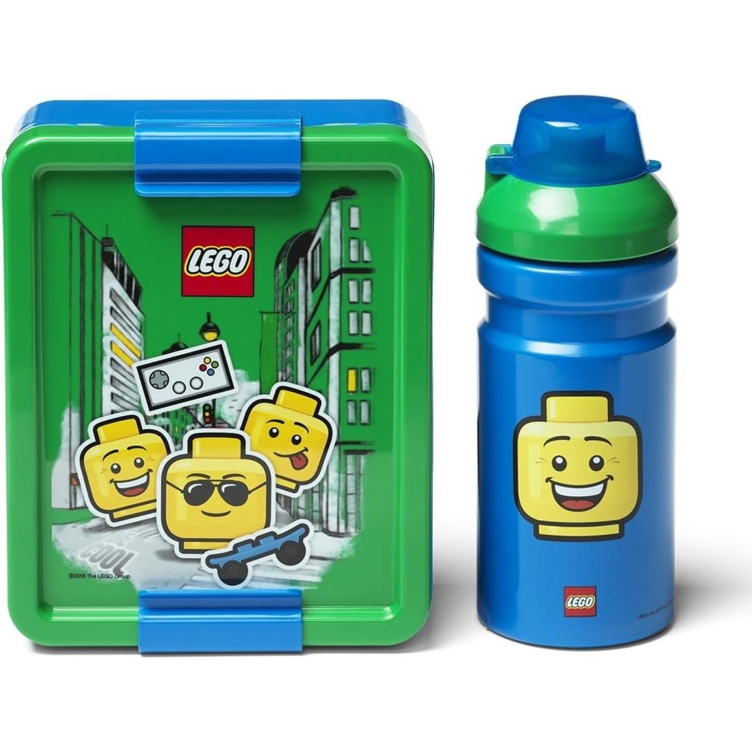 LEGO® kidswear Lunchbox Lunch-Set ICONIC BOY - Trinkflasche + Brotdose Brotbox Pausenset Grün, Polyprophylen (PP)