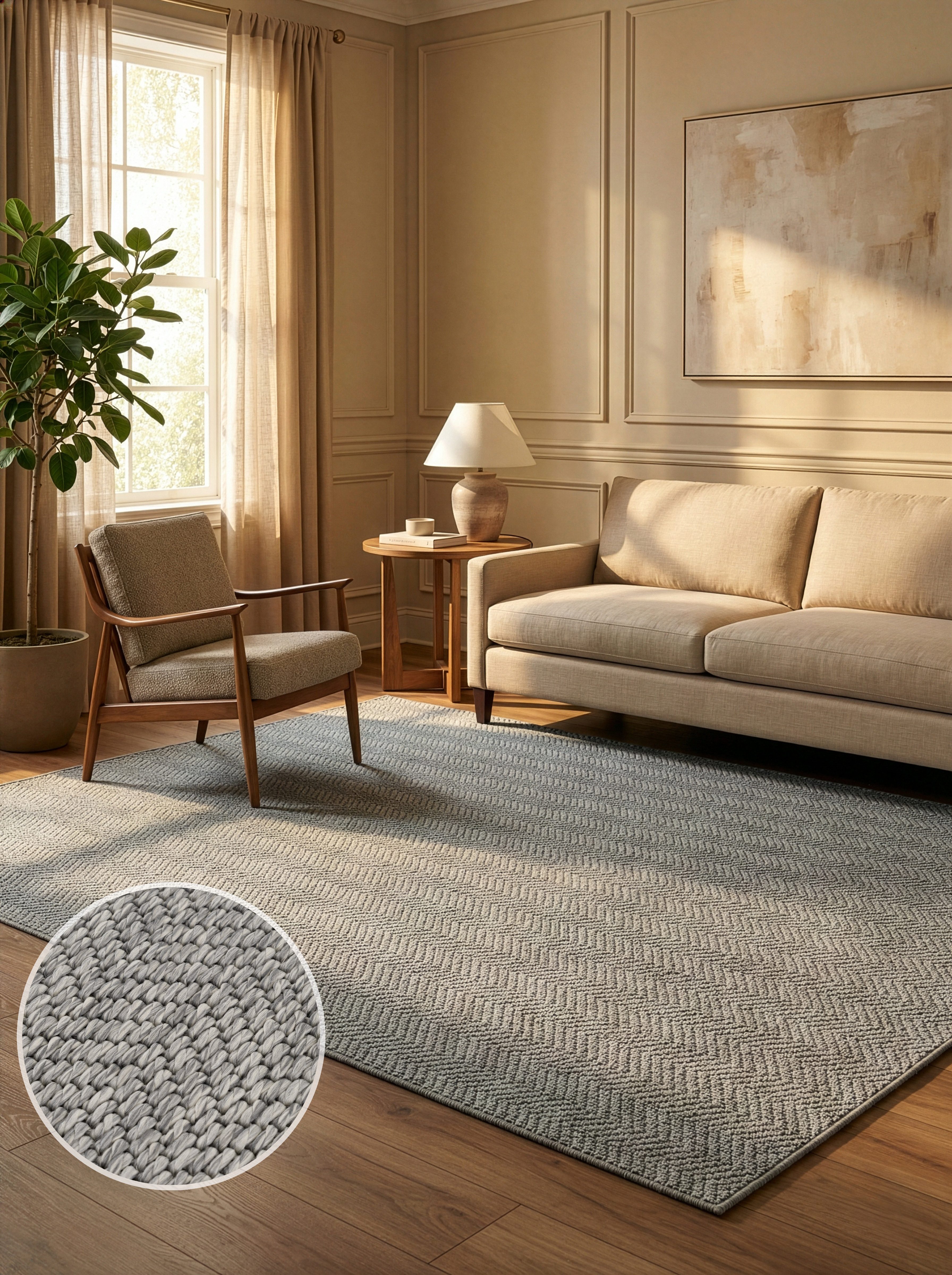 OTTO home Teppich Nollan, In- und Outdoor geeignet, Balkon, Camping, rechteckig, Höhe: 8 mm, Wetterfest & UV-beständig, Sisal-Optik, Esszimmer, Wohnzimmer