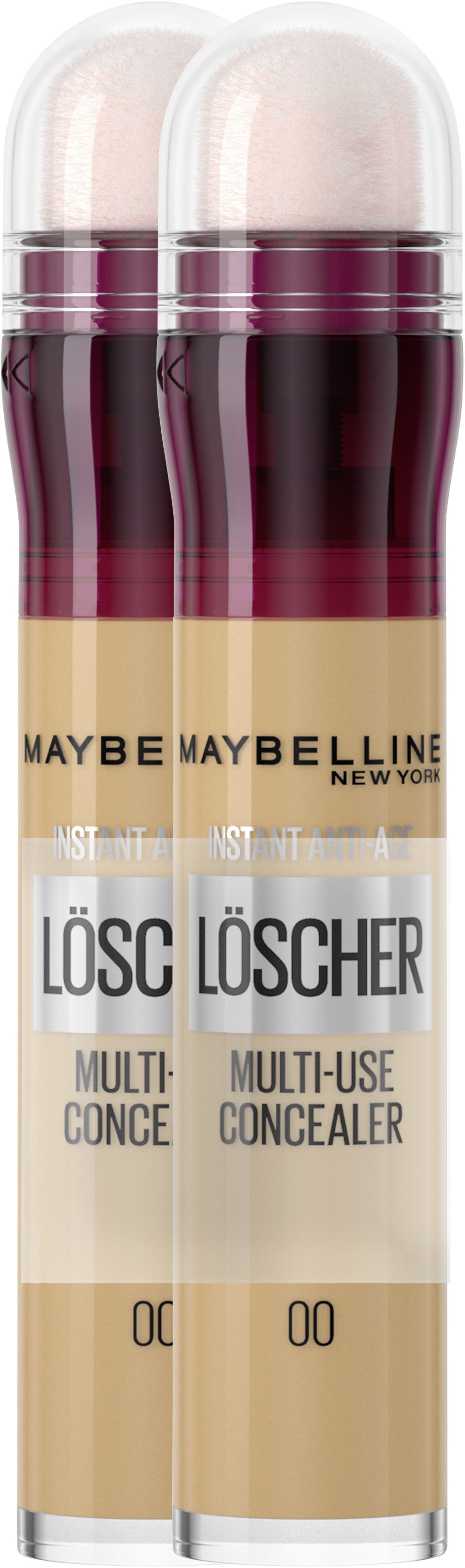 MAYBELLINE NEW YORK Concealer Instant Anti-Age Effekt, 2-tlg., mit hoher Deckkraft