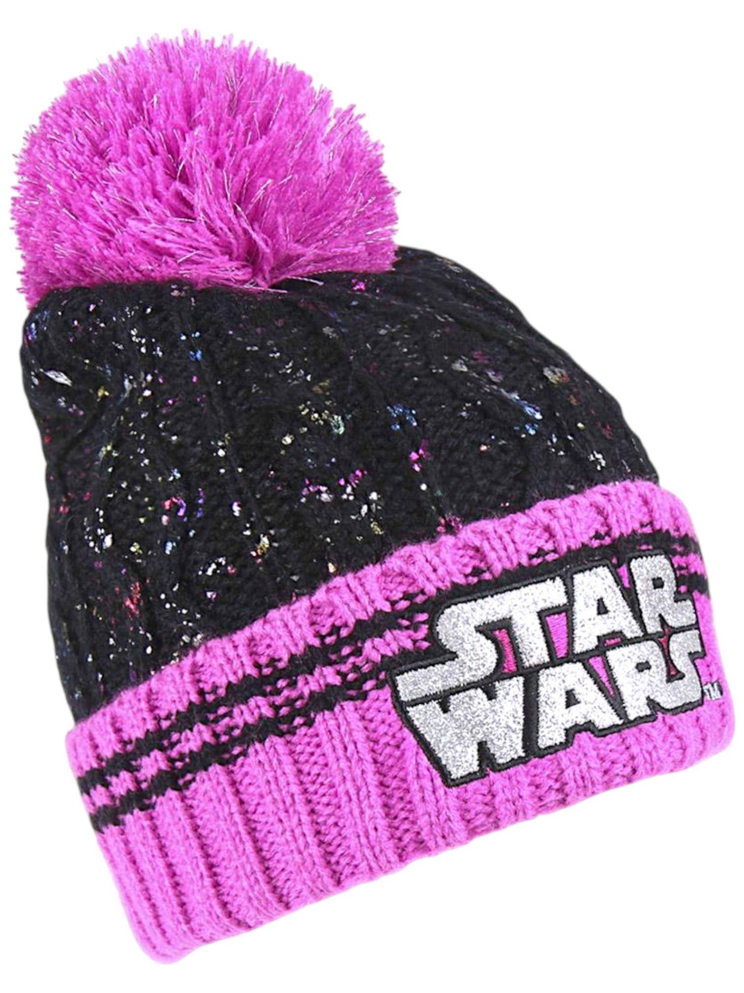 Cerdá Bommelmütze STAR Wars Strickmütze mit Glitzergarn & großem Bommel