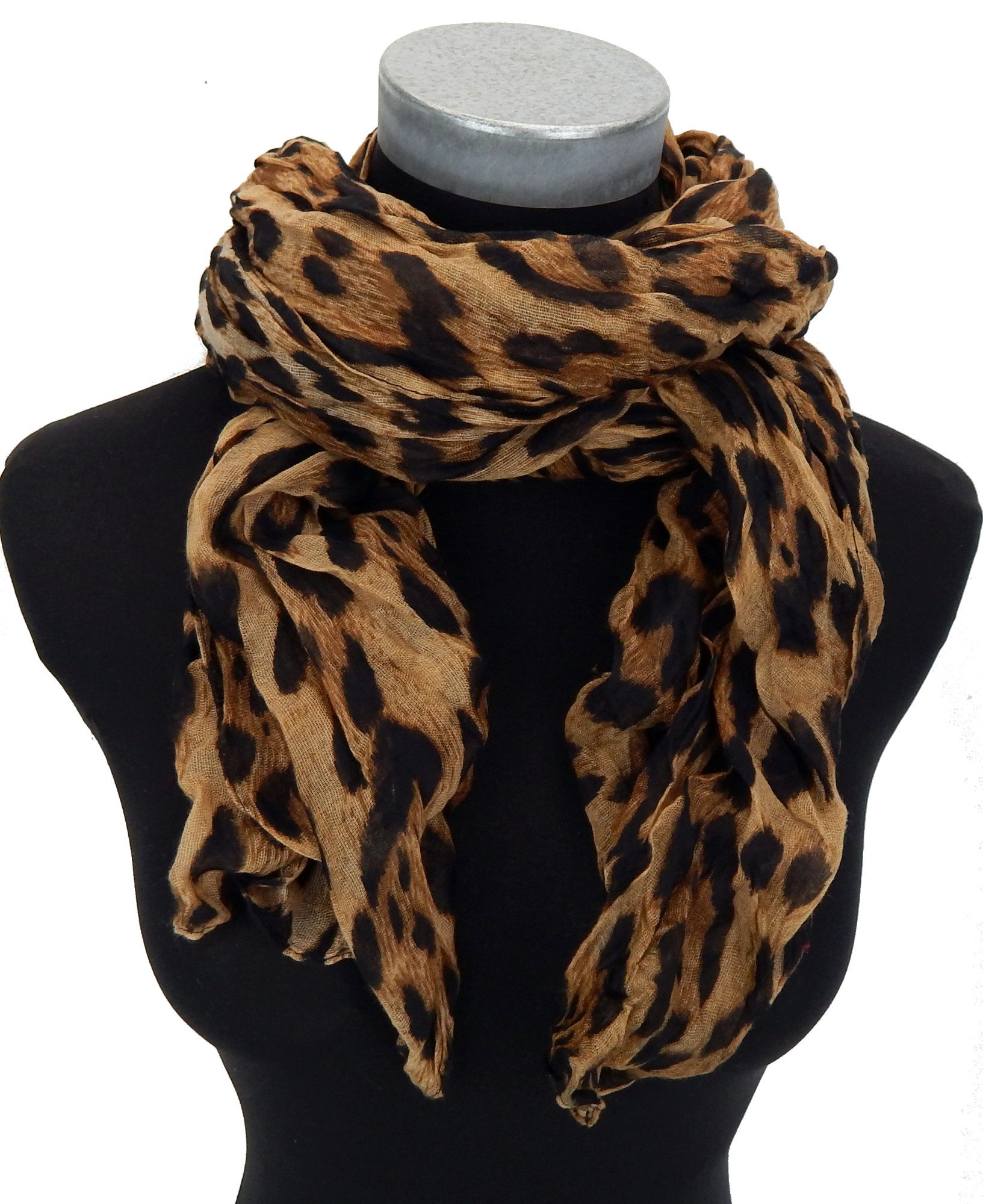 Ella Jonte Modeschal, leichter Schal Leopard beige grau oder braun Animalpr günstig online kaufen