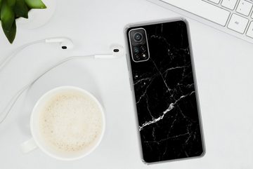 MuchoWow Handyhülle Marmoroptik - Schwarz - Luxus, Phone Case, Handyhülle Xiaomi Mi 10T, Silikon, Schutzhülle