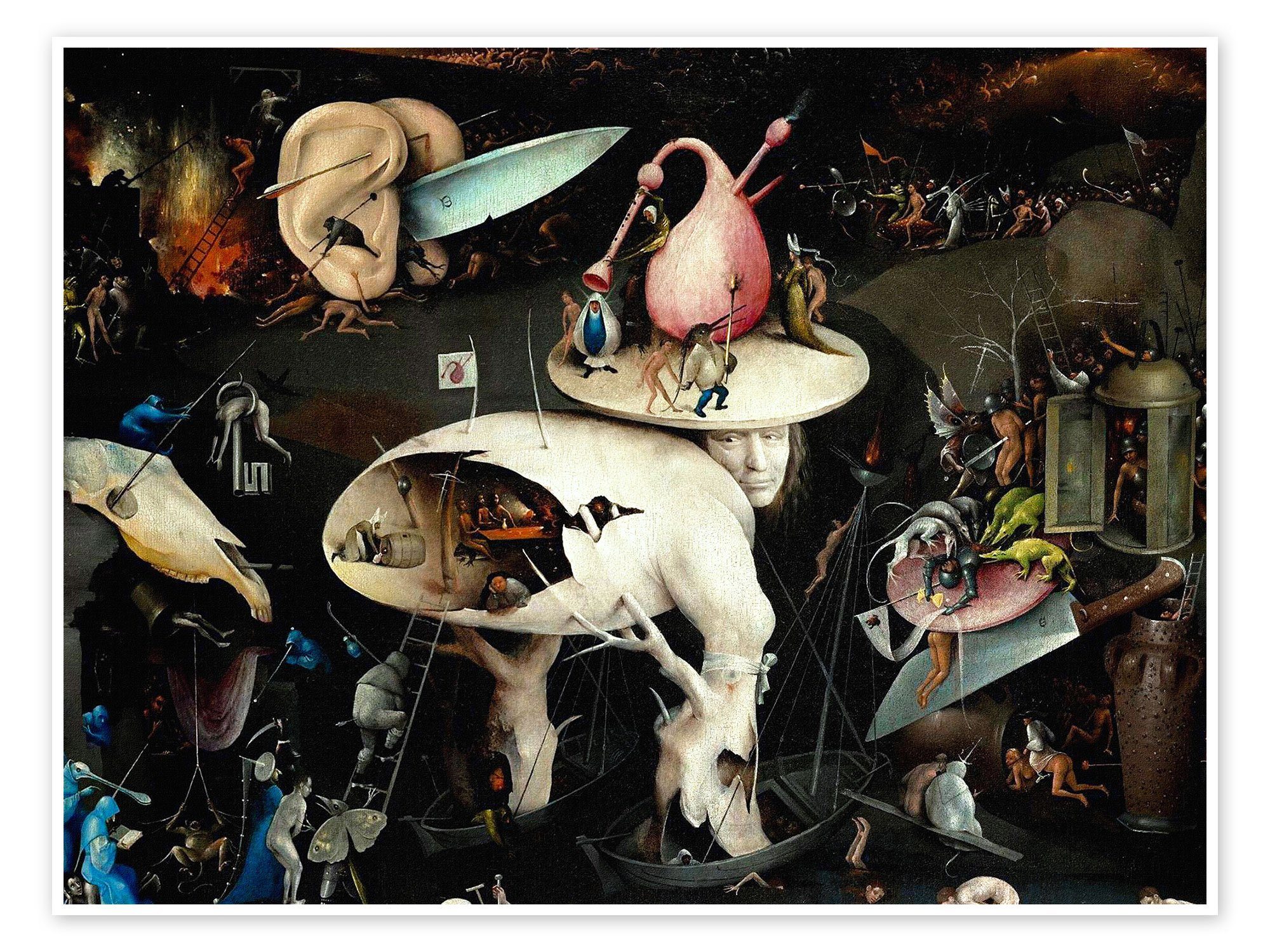 Posterlounge Poster Hieronymus Bosch, Der Garten der Lüste Die Hölle