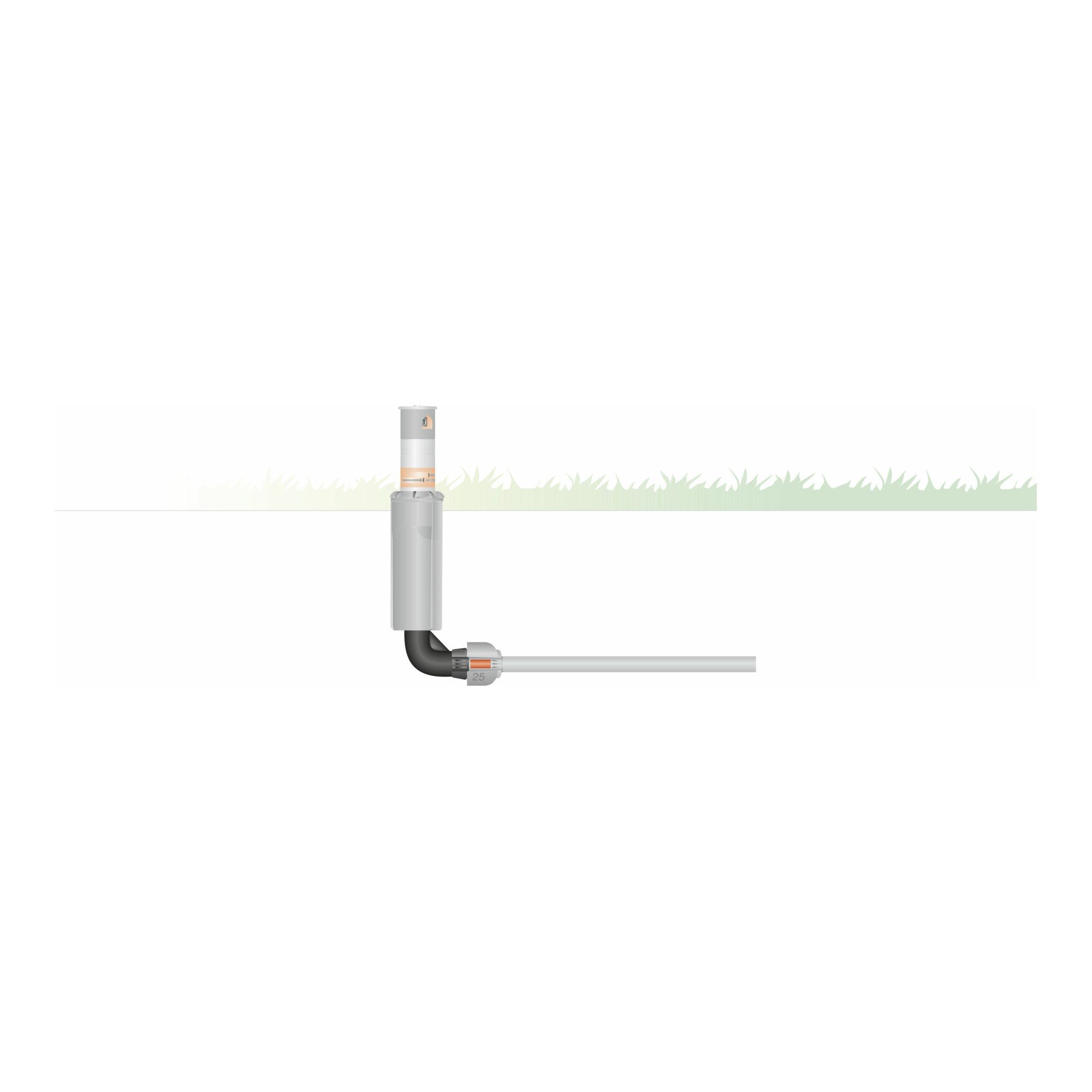 GARDENA Schlauch GARDENA Sprinklersystem L-Stück, 25 mm x 1/2"-Außengewinde