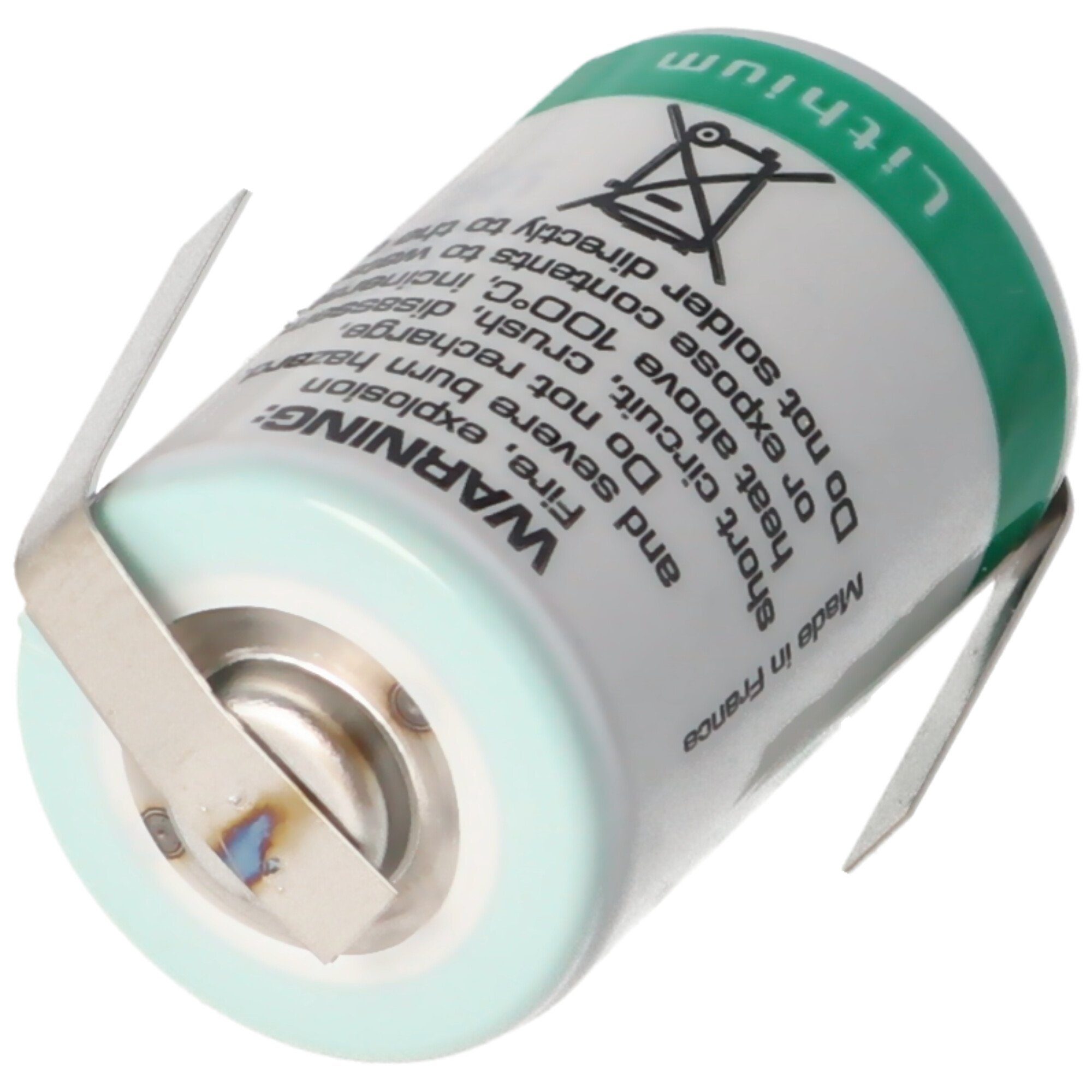 SAFT Size AA, Batterie, Saft Lithium Z-Form 1/2 (3,6 LS14250CNR V) Lötfahnen Batterie,
