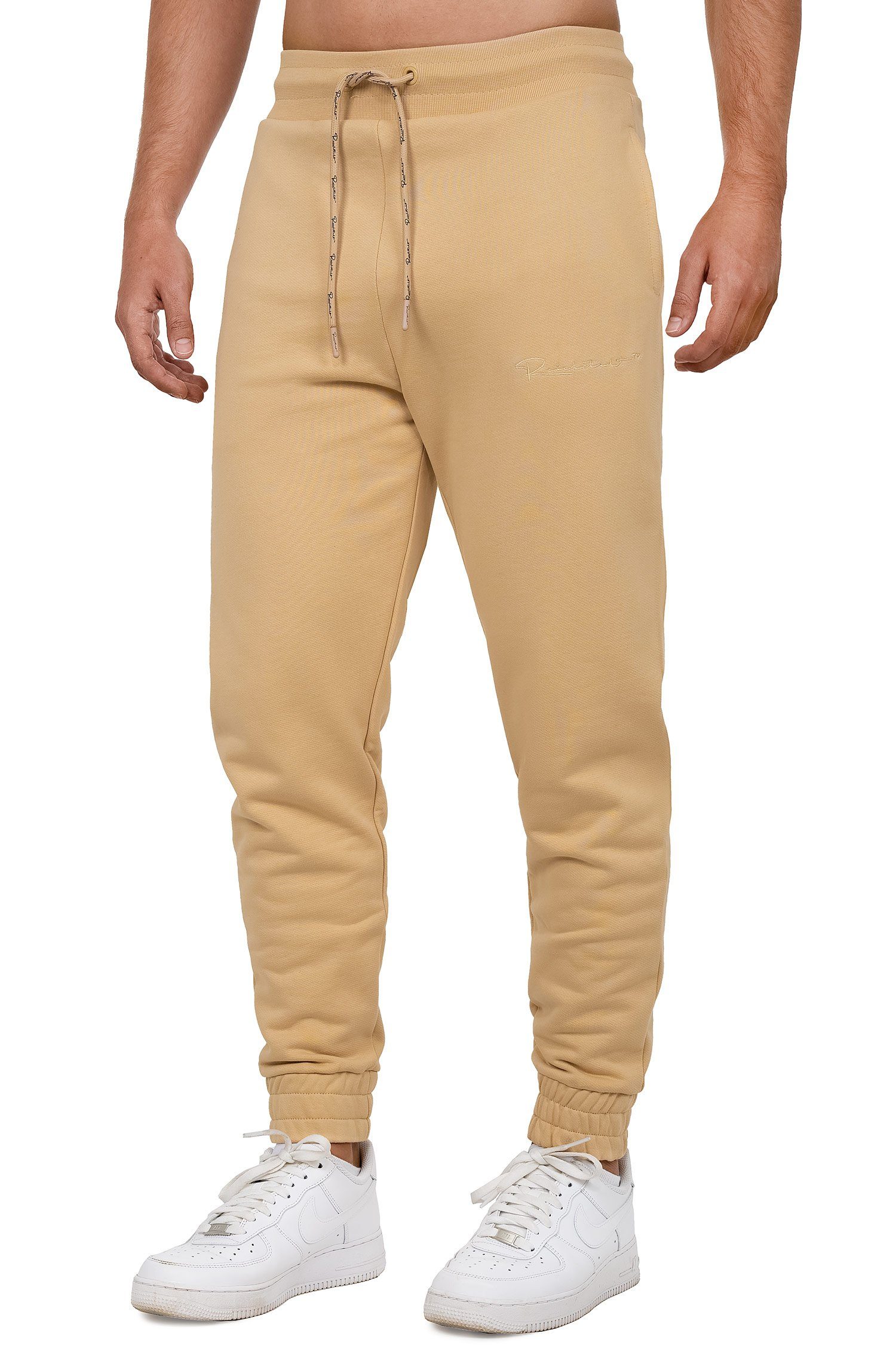 Reichstadt Jogginghose Moderne Sporthose 23RS035 (1-tlg) Mit eleganten Details Beige