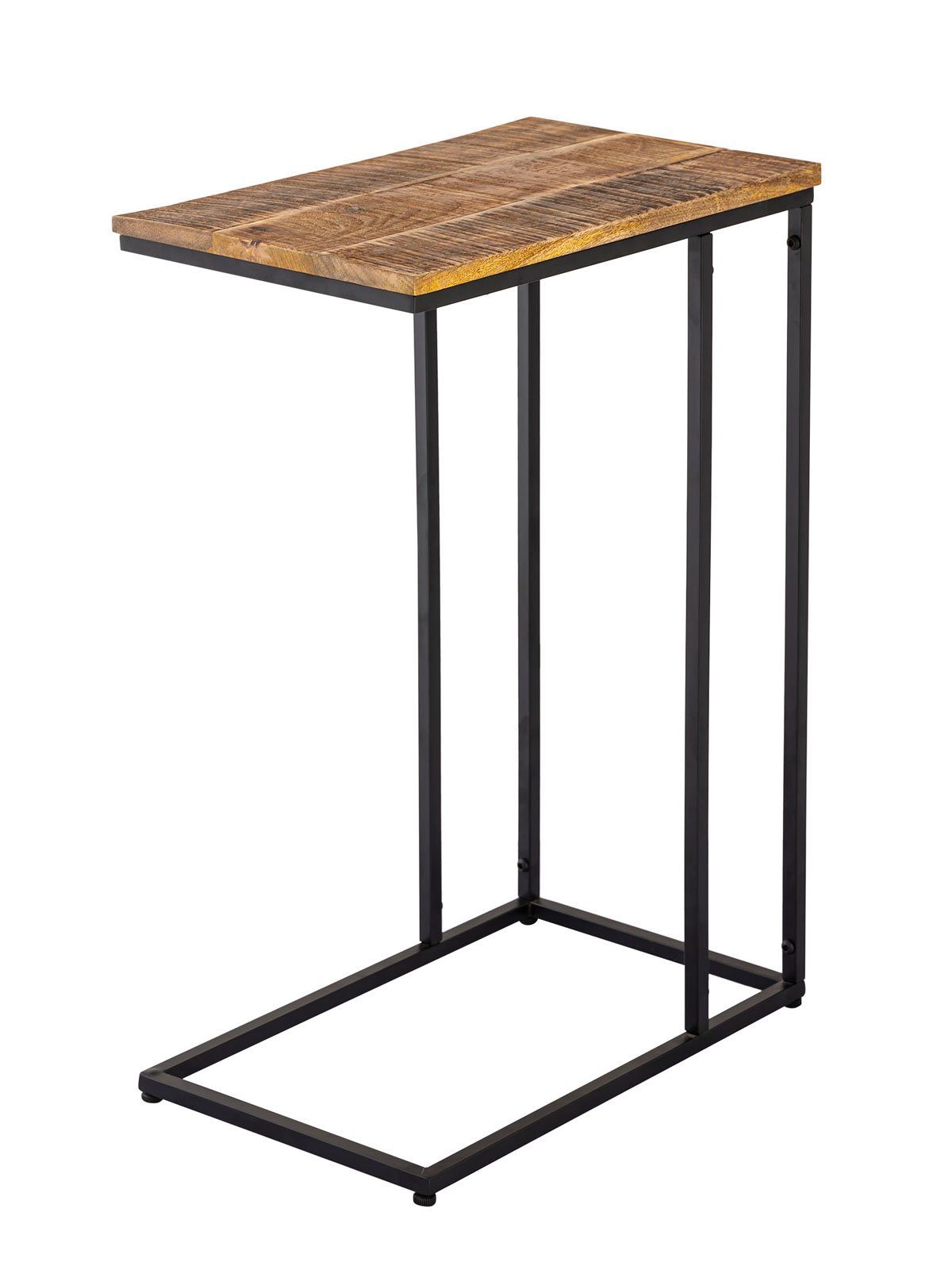 Holz nachhaltig Laptoptisch Beistelltisch 25x60x40cm Casamia Sofatisch C-Tisch Beistelltisch