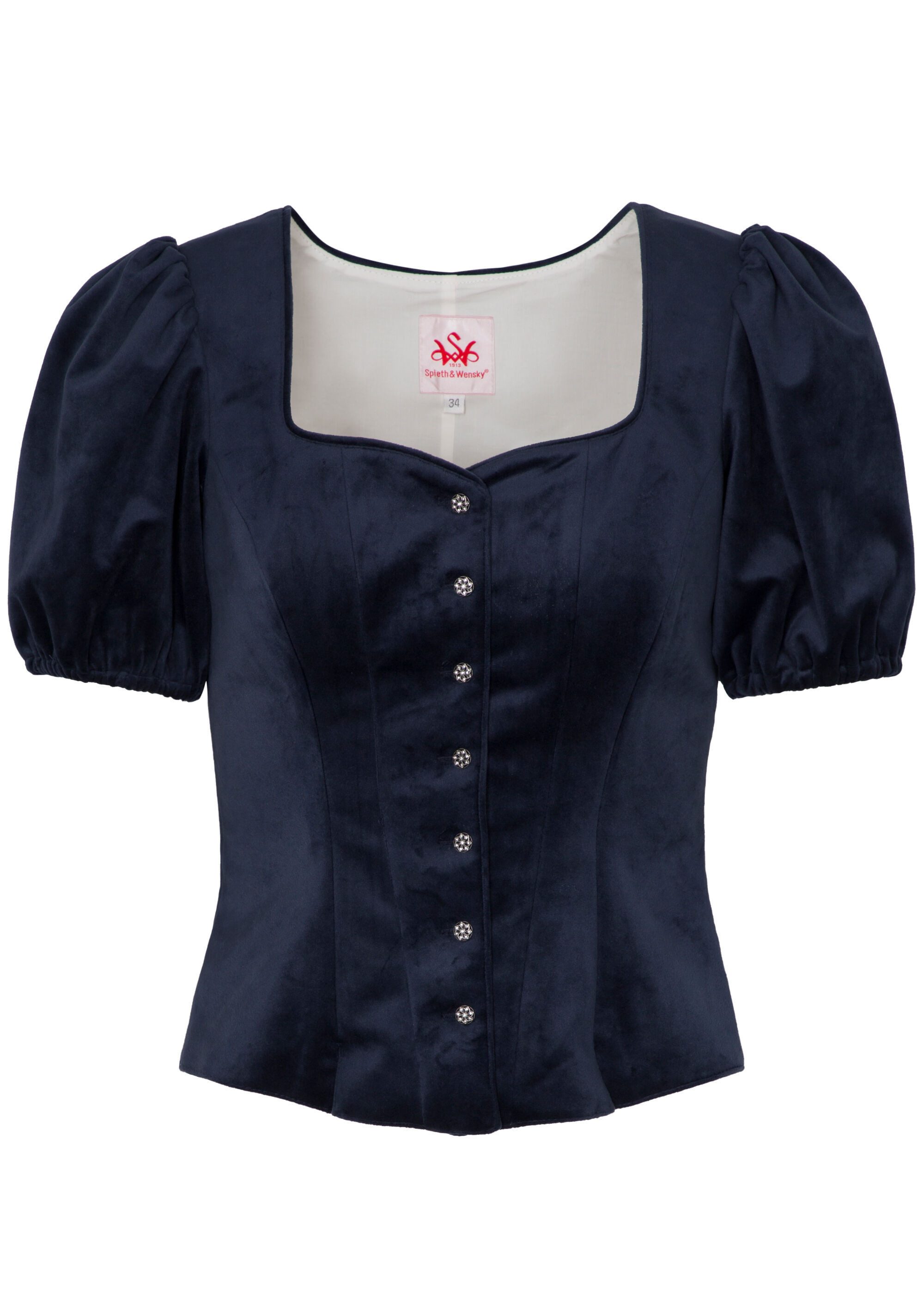 Spieth & Wensky Trachtenbluse Griffin weiches Samtmieder günstig online kaufen