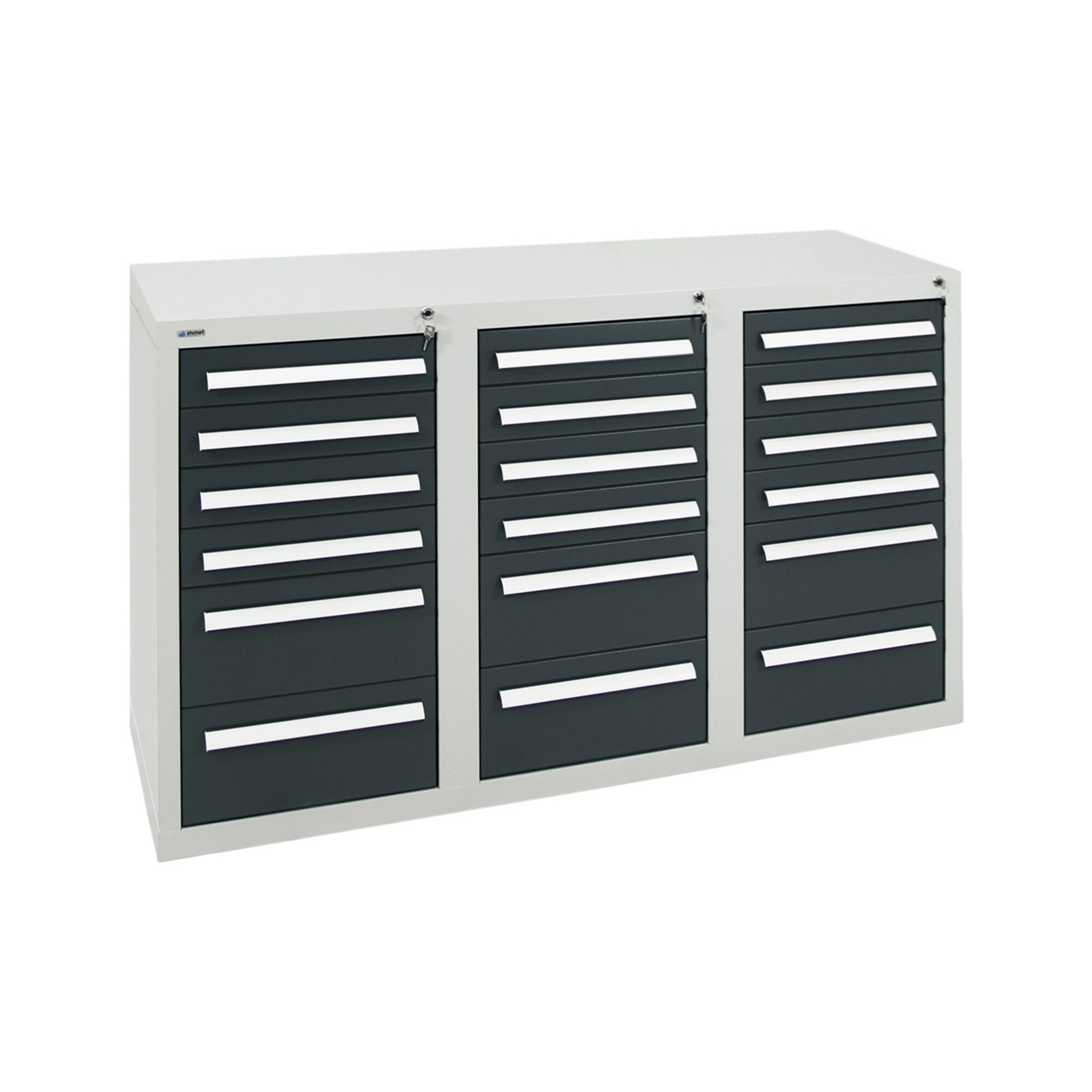 Stumpf Metall GmbH Werkzeugschrank Stumpf Schubladenschrank Serie T-100/35-1, RAL 7035/7016